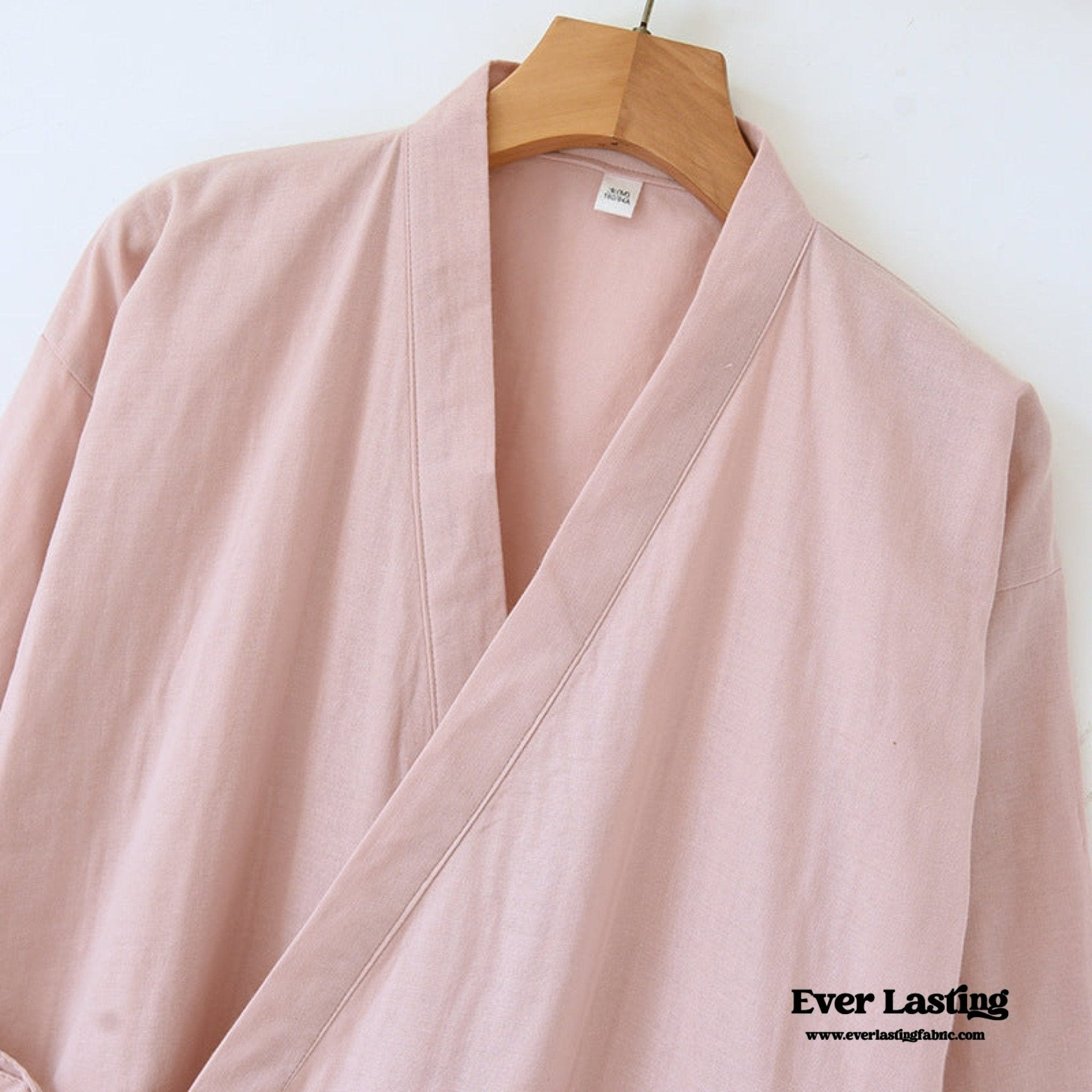 Double - Layer Gauze Cotton Robe / Dark Blue - Ever Lasting