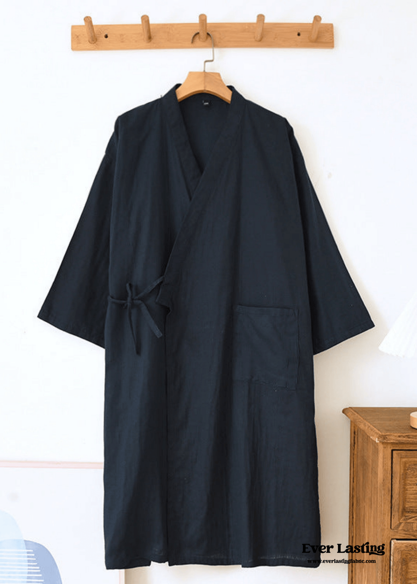 Double - Layer Gauze Cotton Robe / Gray - Ever Lasting