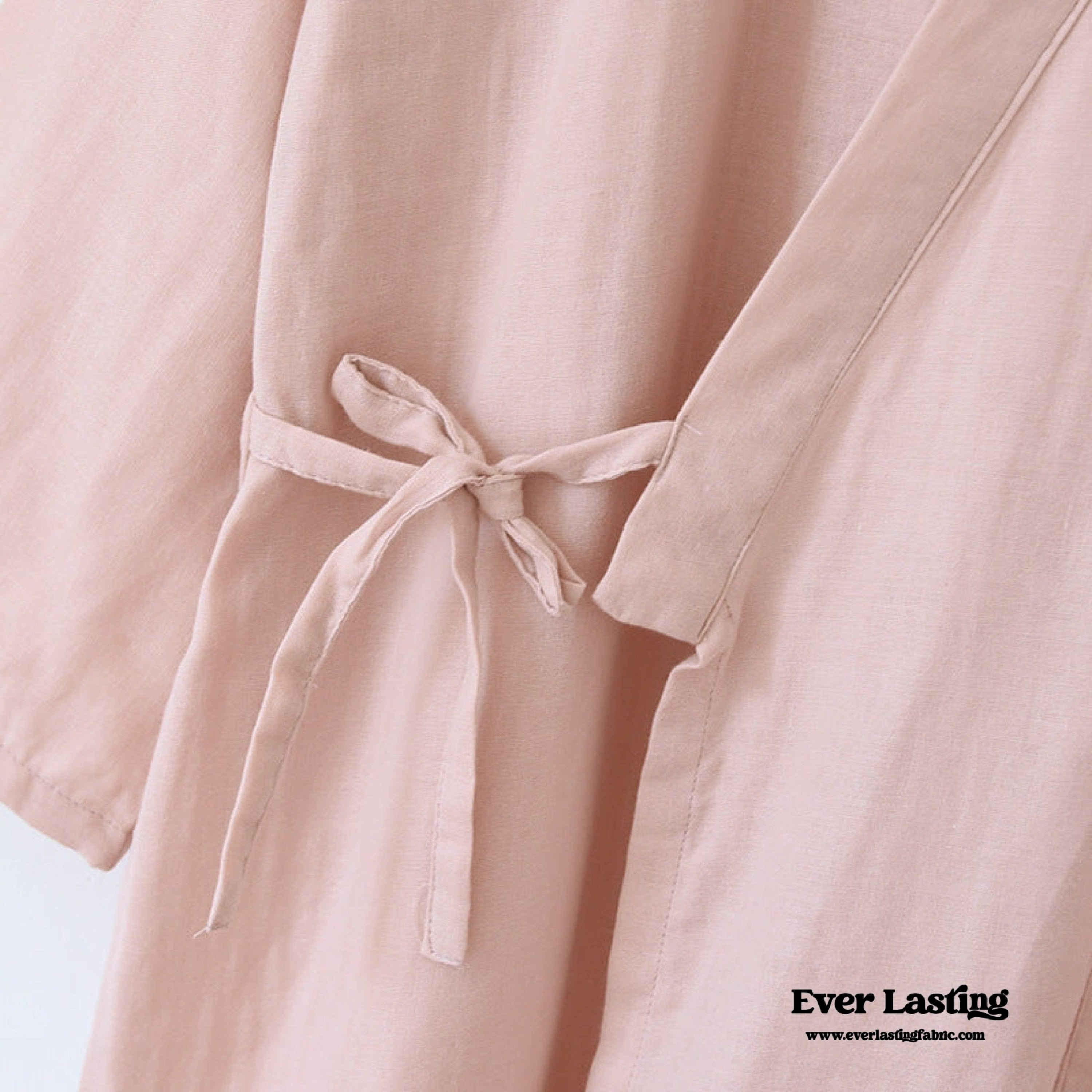 Double - Layer Gauze Cotton Robe / Pink - Ever Lasting