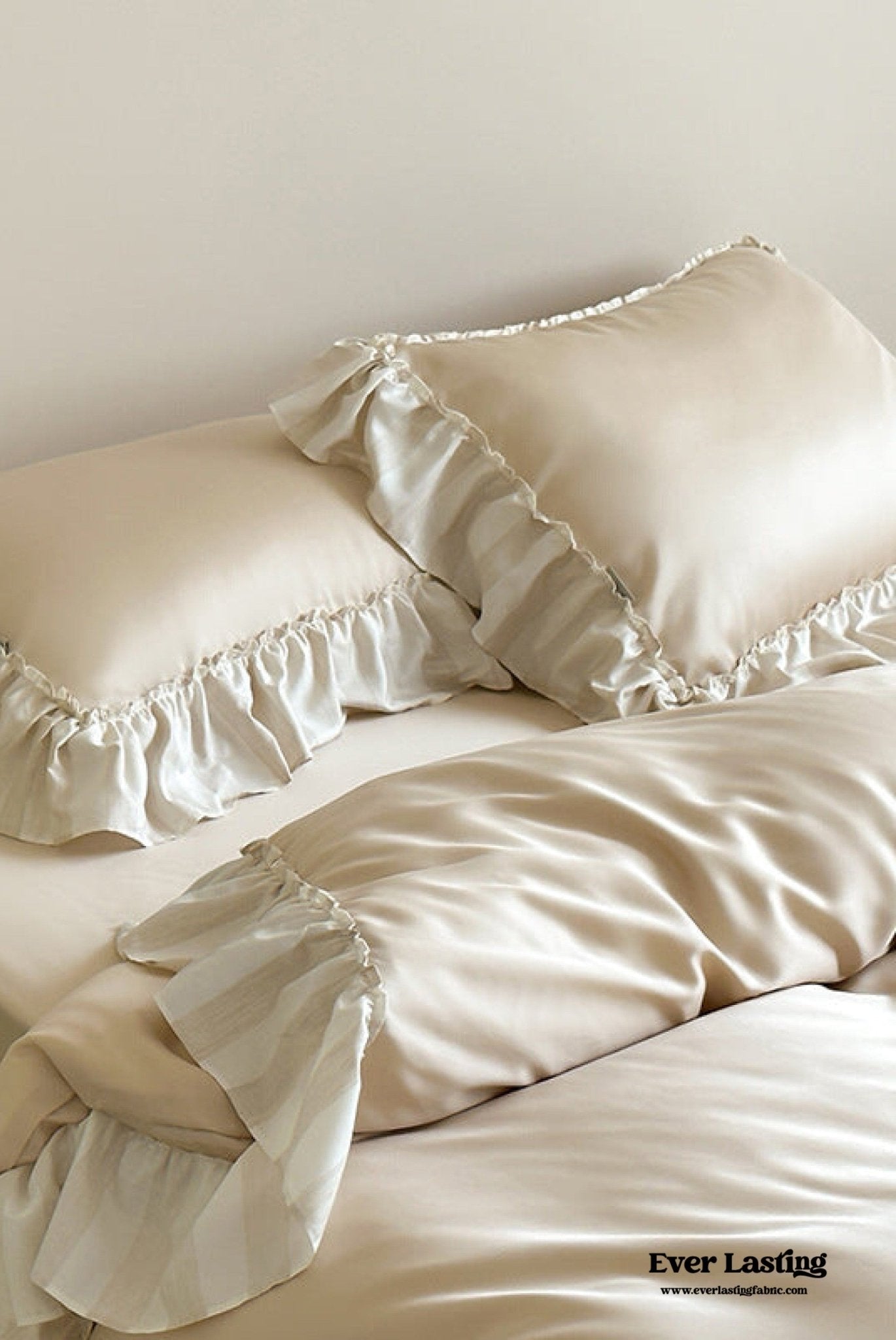 Dreamy Silky Ruffle Tencel Bedding Bundle - Ever Lasting