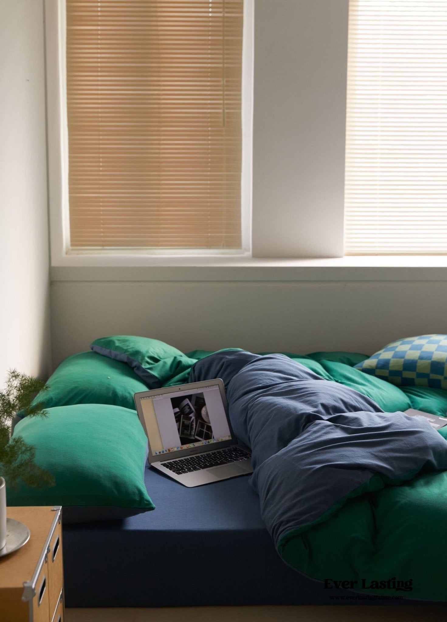 Duo Bedding Set / Green + Blue (Final Sale) - Ever Lasting