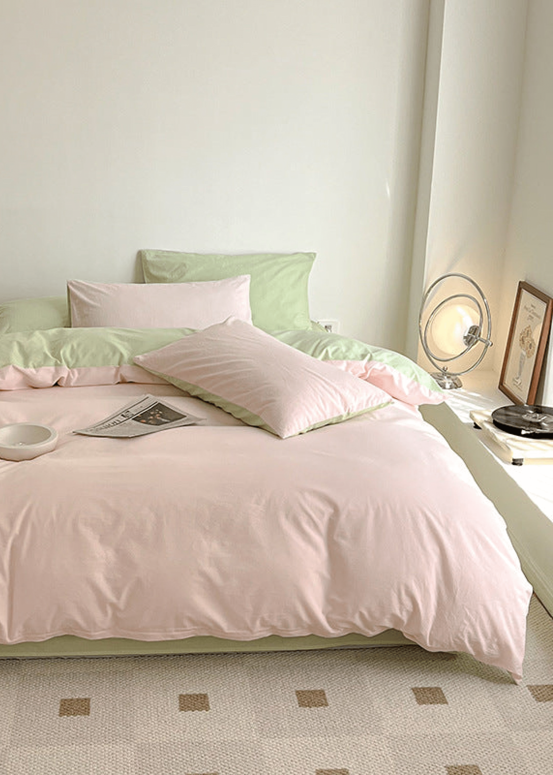 - Ever Lasting - Duo Bedding Set / Pink + Green - Bedding Set - Ever Lasting