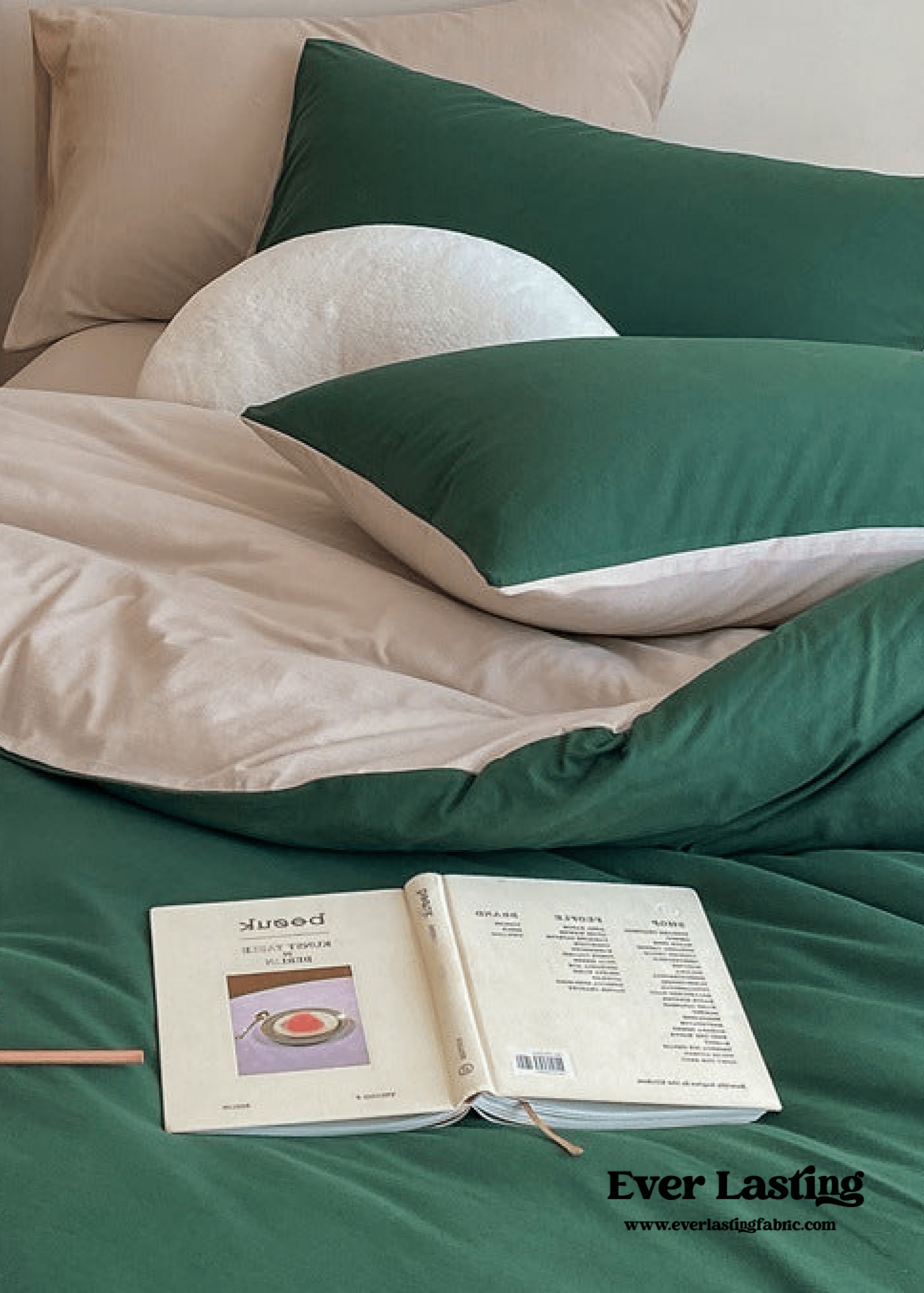 - Ever Lasting - Duo Earth Tone Jersey Knit Bedding Set / White Beige - Bedding Set - Ever Lasting