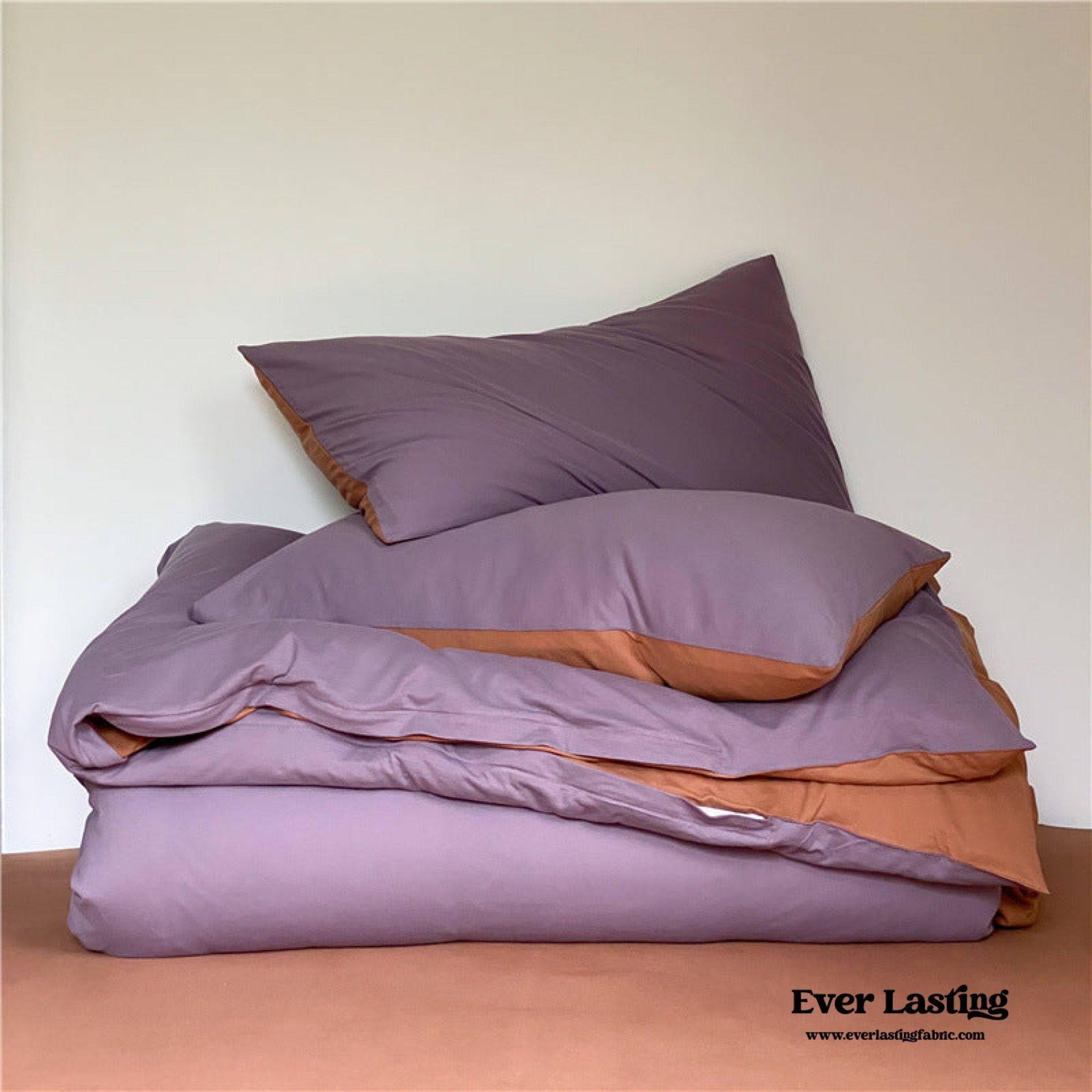 DUO Jersey Knit Bedding Set / Green Blue + Royal Blue - Ever Lasting