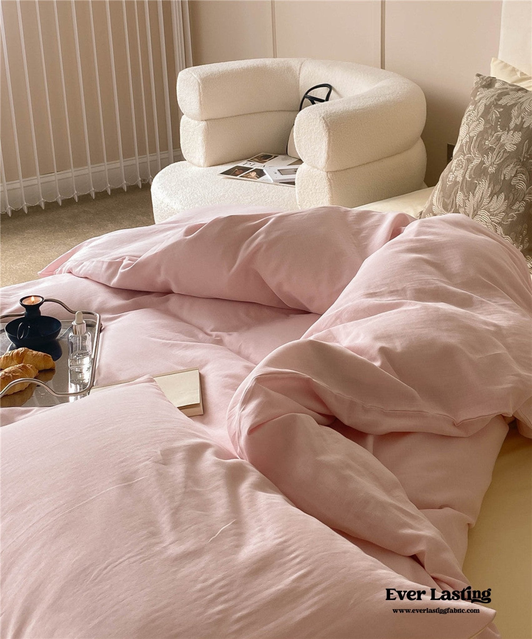 DUO Minimal Double Layer Washed Cotton Bedding Bundle - Ever Lasting