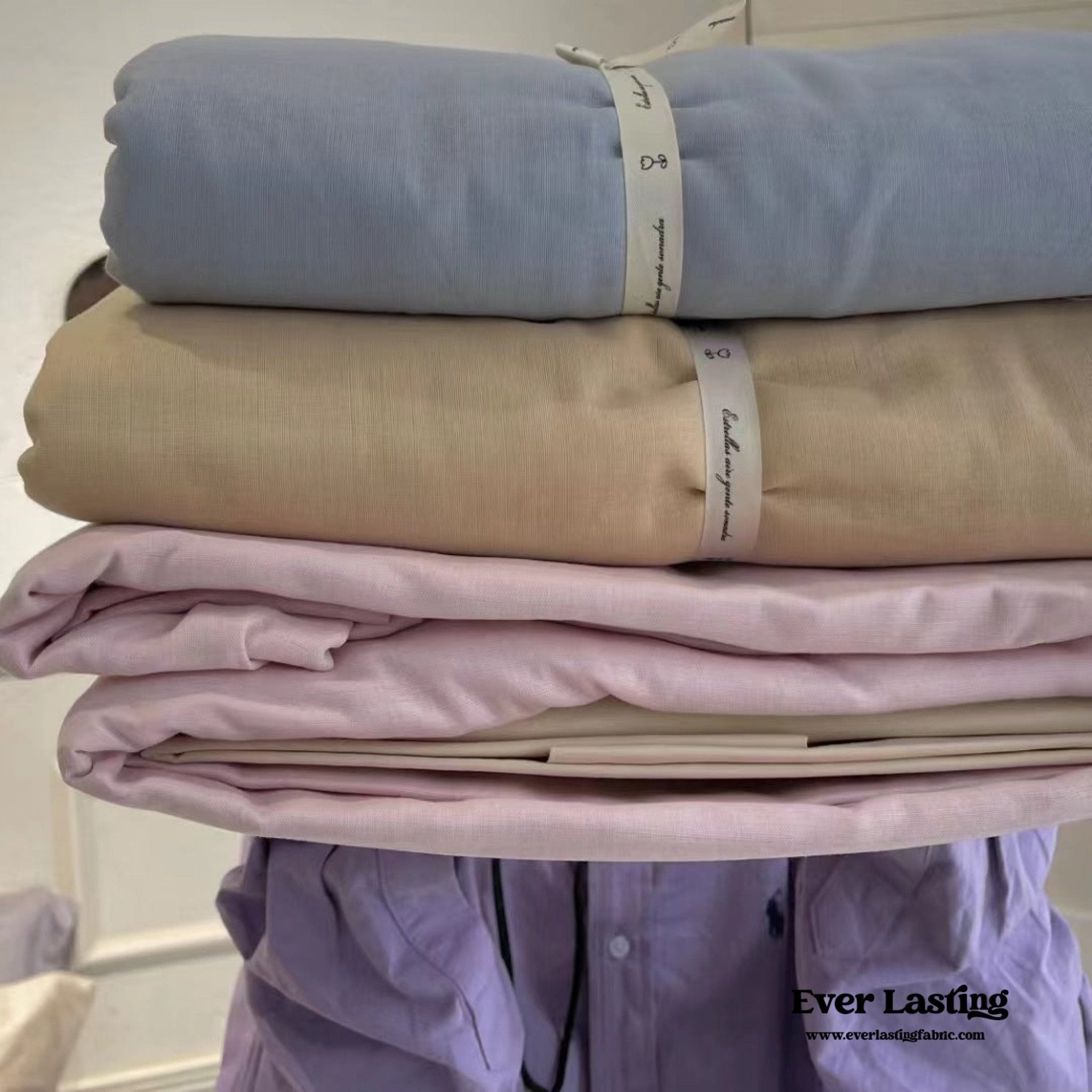 DUO Minimal Double Layer Washed Cotton Bedding Bundle - Ever Lasting