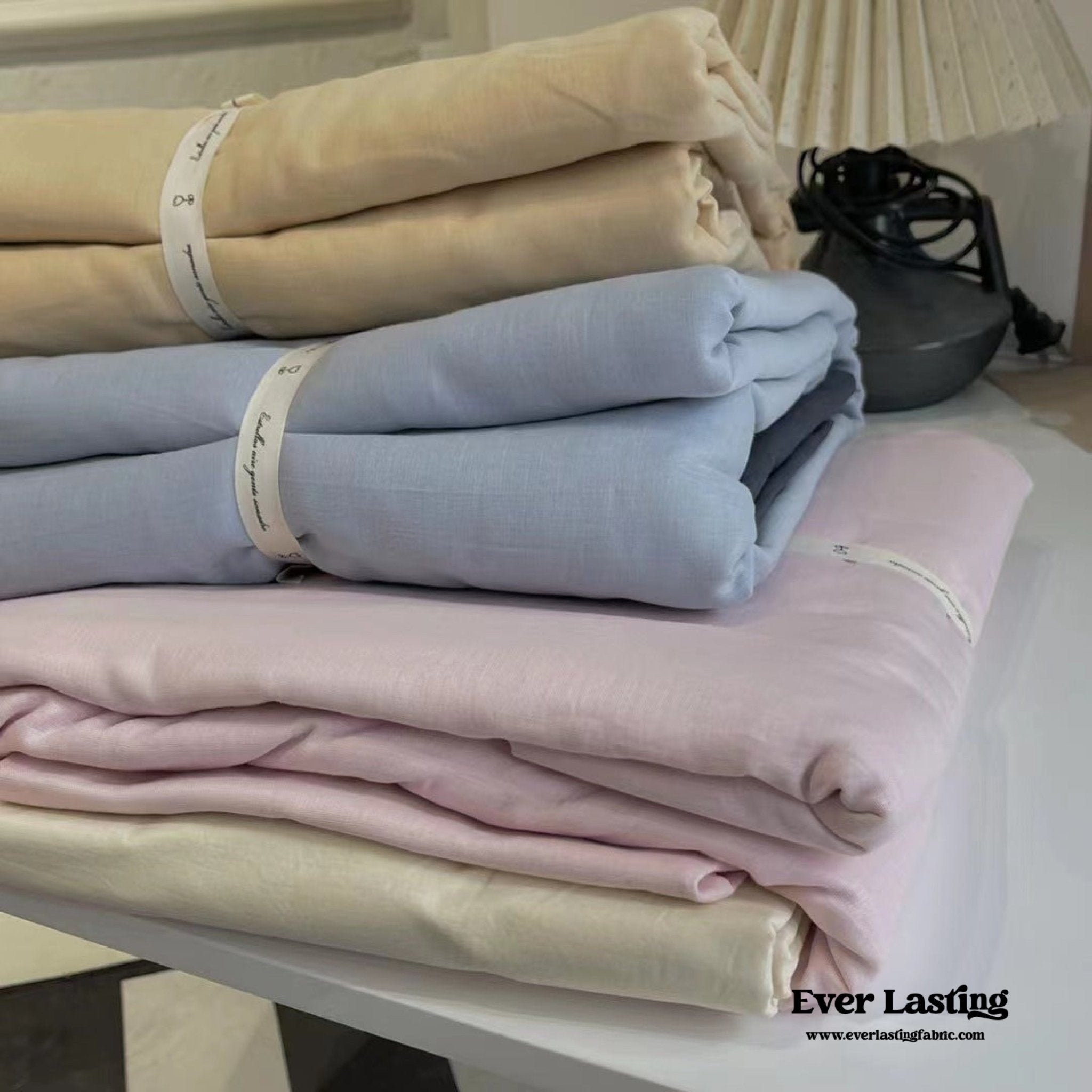 DUO Minimal Double Layer Washed Cotton Bedding Bundle - Ever Lasting