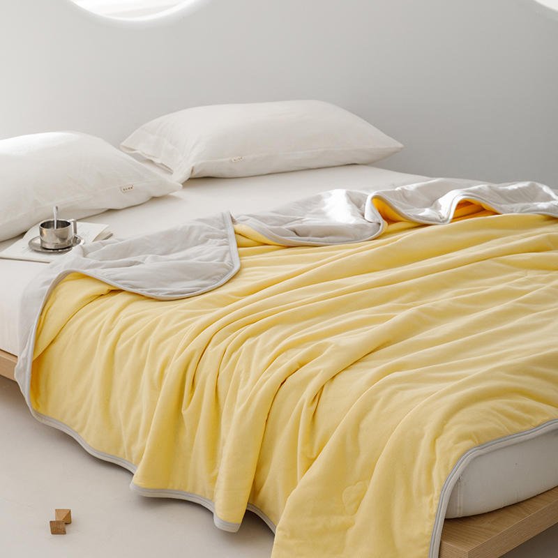 - Ever Lasting - DUO Pastel Cotton Blanket / Purple Yellow - Blankets - Ever Lasting