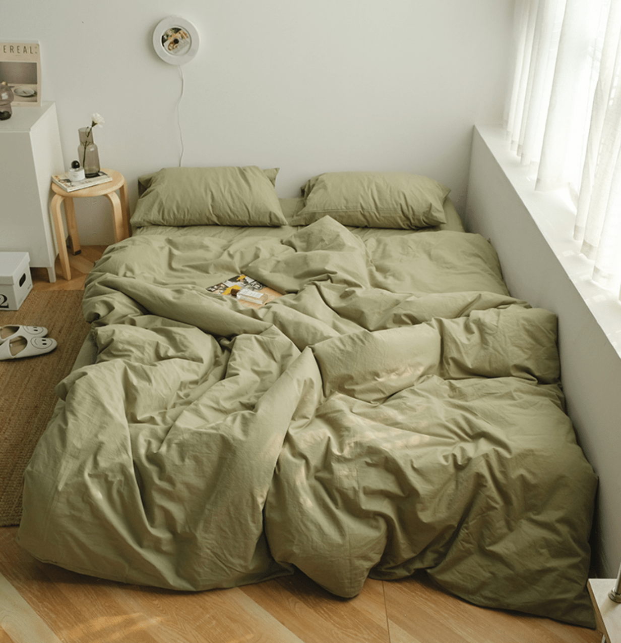 - Ever Lasting - Earth Tone Bedding Set / Moss Green - Bedding Set - Ever Lasting