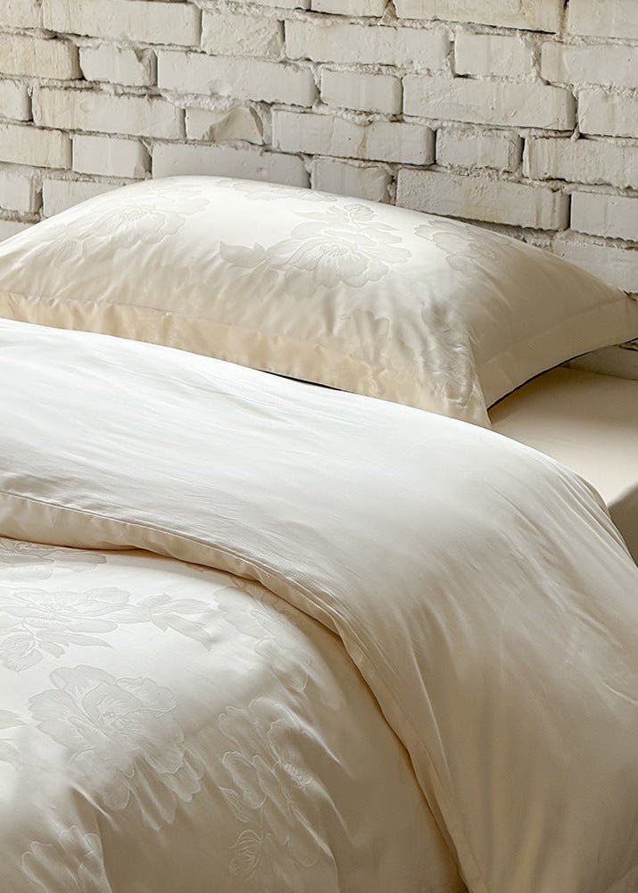- Ever Lasting - Elara Floral TENCEL™ Bedding Set / White - Bedding Set - Ever Lasting