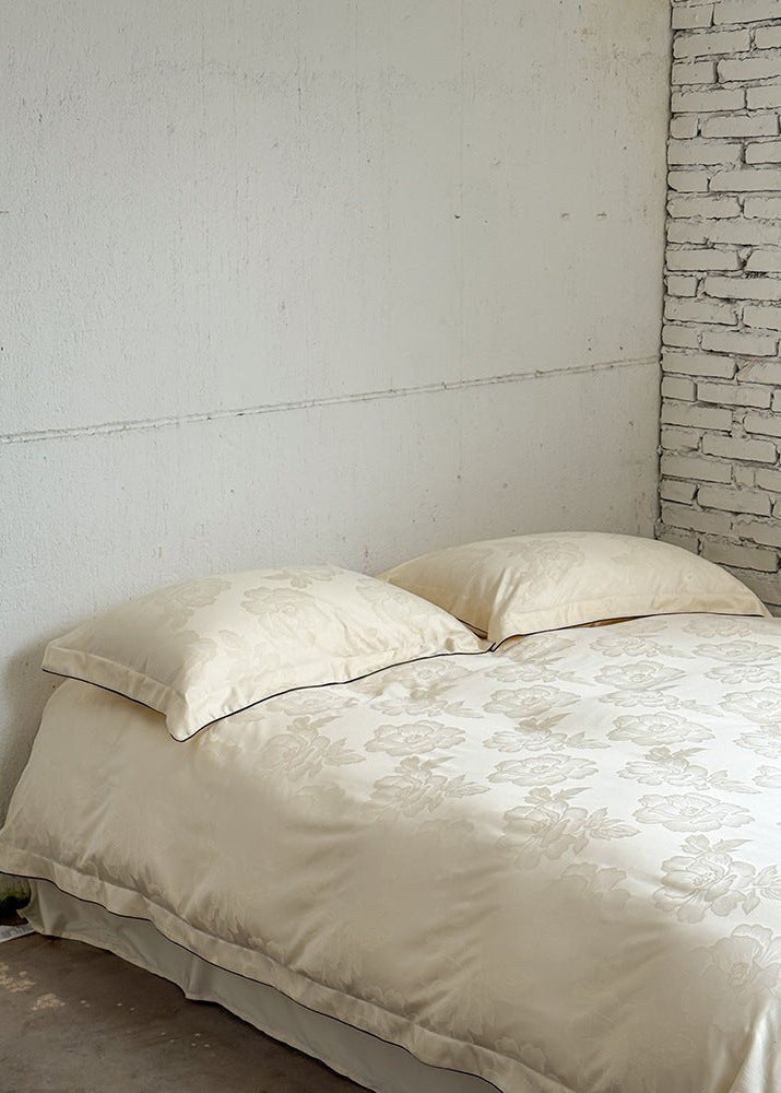 - Ever Lasting - Elara Floral TENCEL™ Bedding Set / White - Bedding Set - Ever Lasting