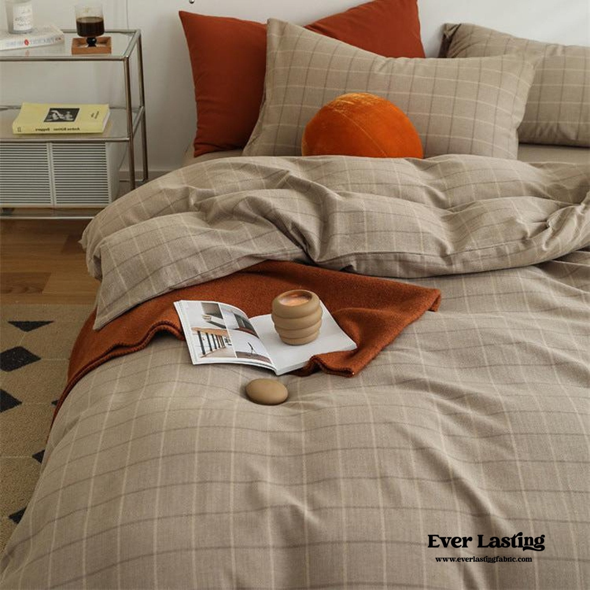 Eleanor Vintage Minimalist Plaid Bedding Bundle - Ever Lasting