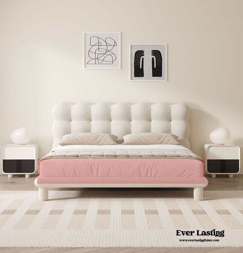 Elevated Marshmallow White Bed Frame