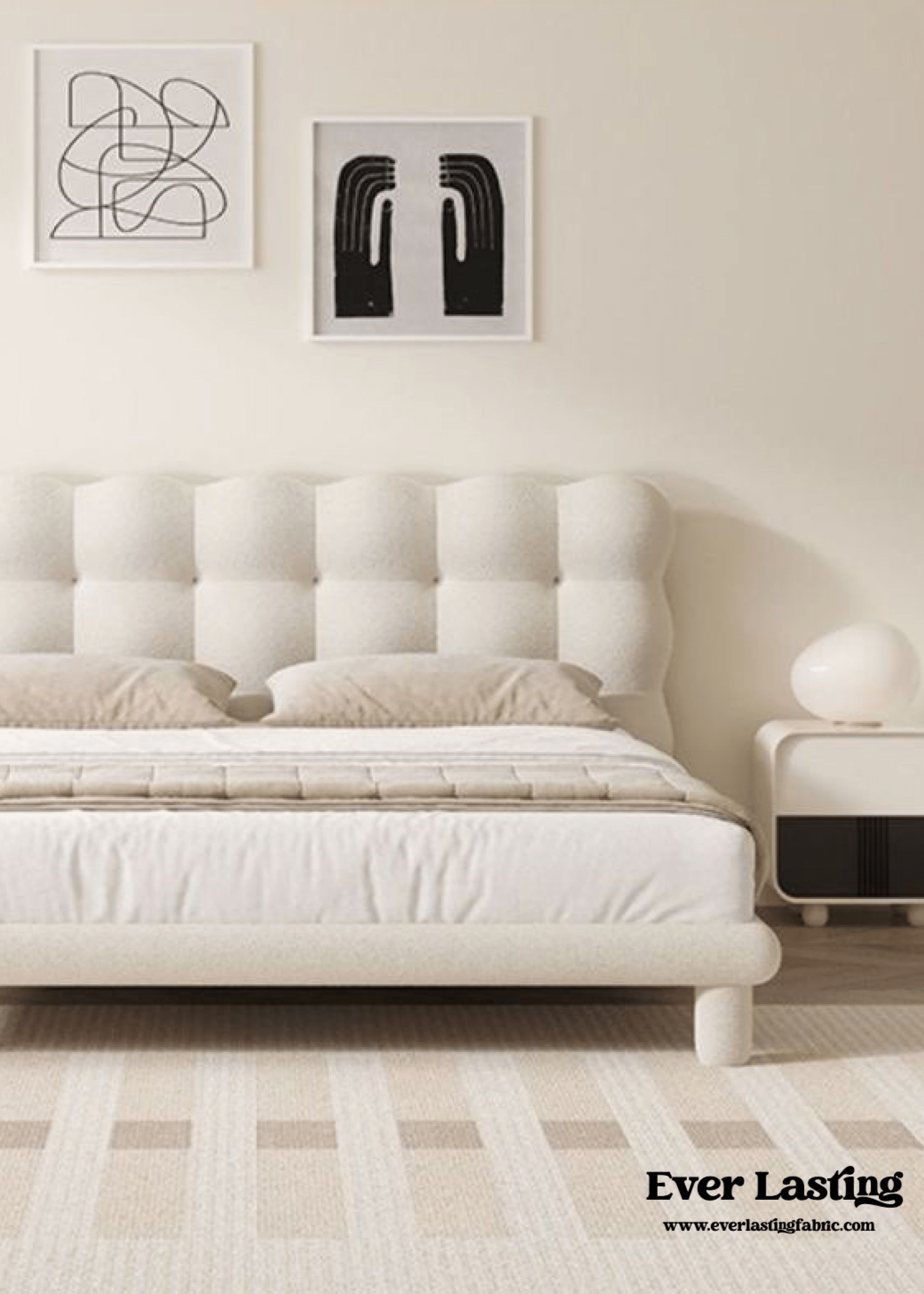 - Ever Lasting - Elevated Marshmallow White Bed Frame - Bed Frame - Ever Lasting