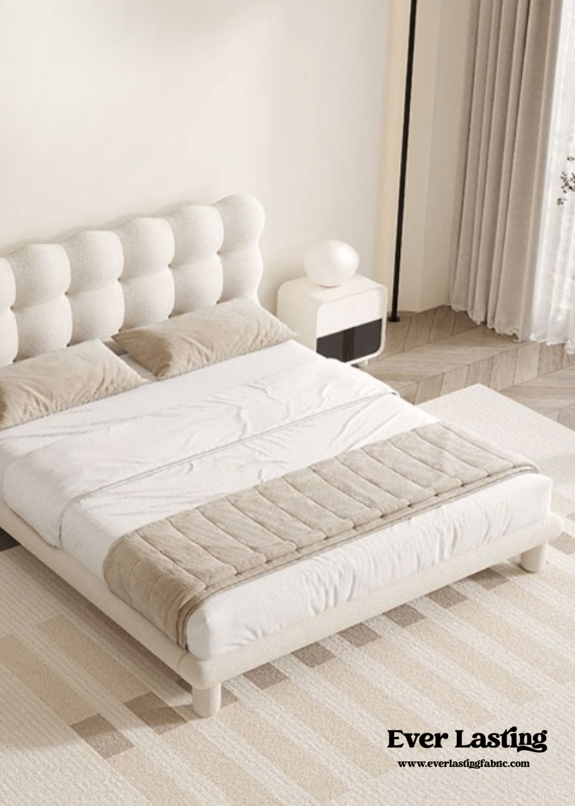 - Ever Lasting - Elevated Marshmallow White Bed Frame - Bed Frame - Ever Lasting