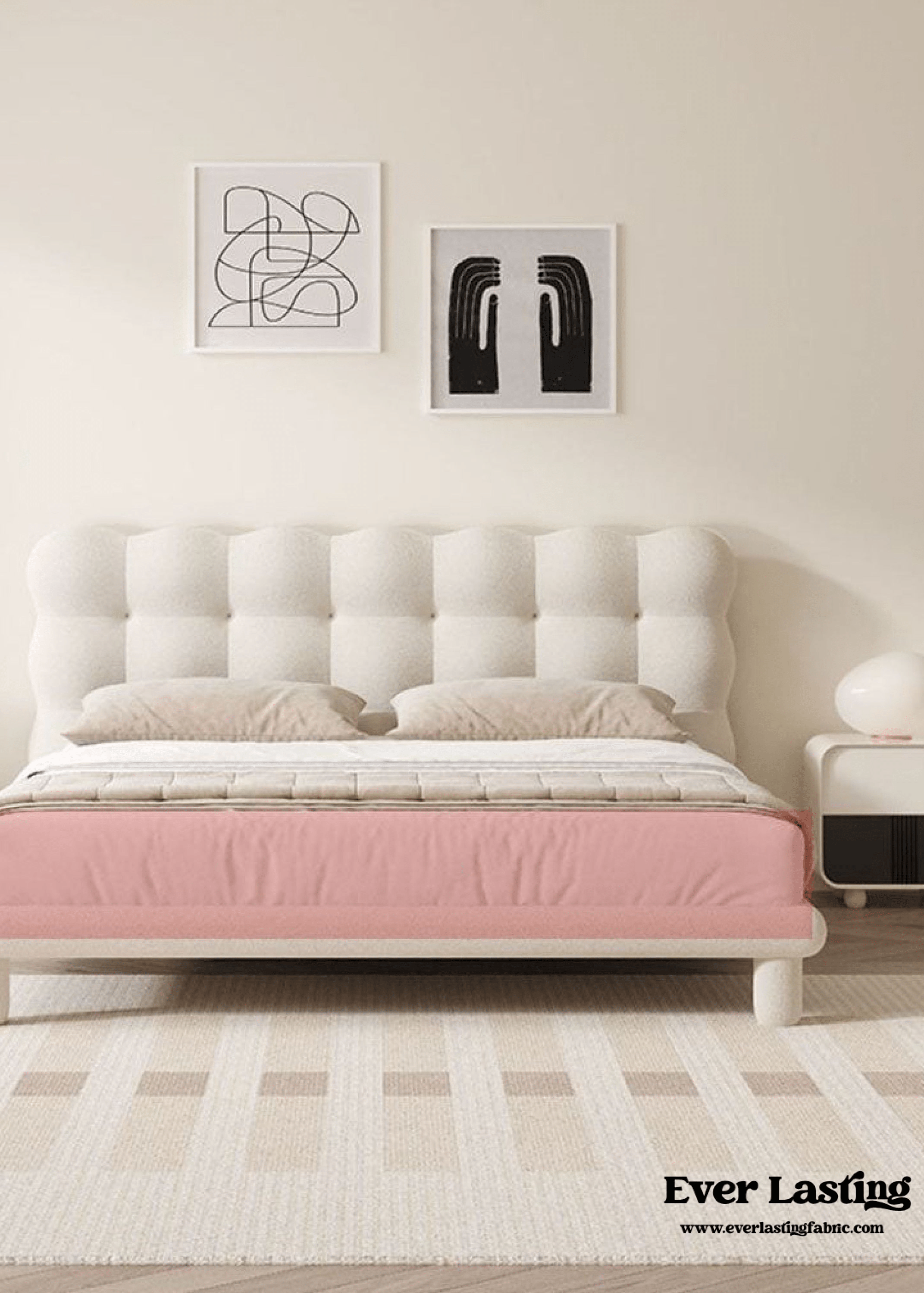 - Ever Lasting - Elevated Marshmallow White Bed Frame - Bed Frame - Ever Lasting