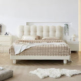Elevated Marshmallow White Bed Frame Medium