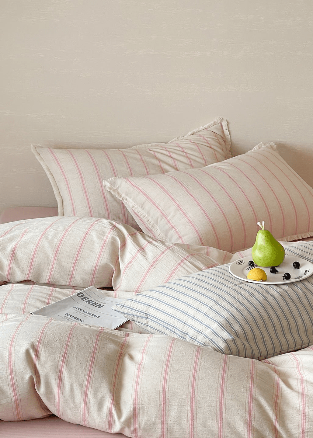 - Ever Lasting - Elina Striped Bedding Set / Black Stripes - Bedding Set - Ever Lasting