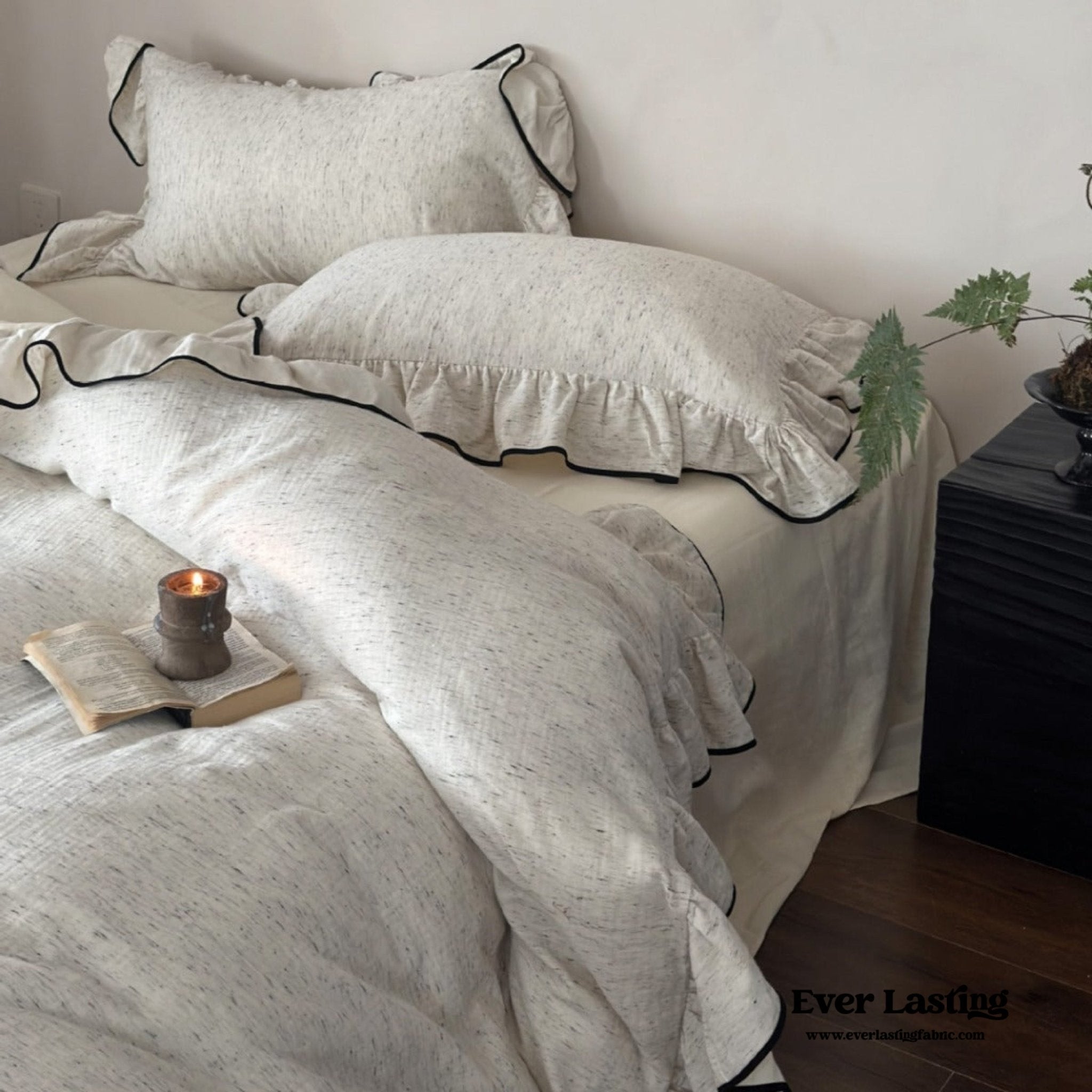 Élise French Ruffled Double Gauze Bedding Bundle - Ever Lasting