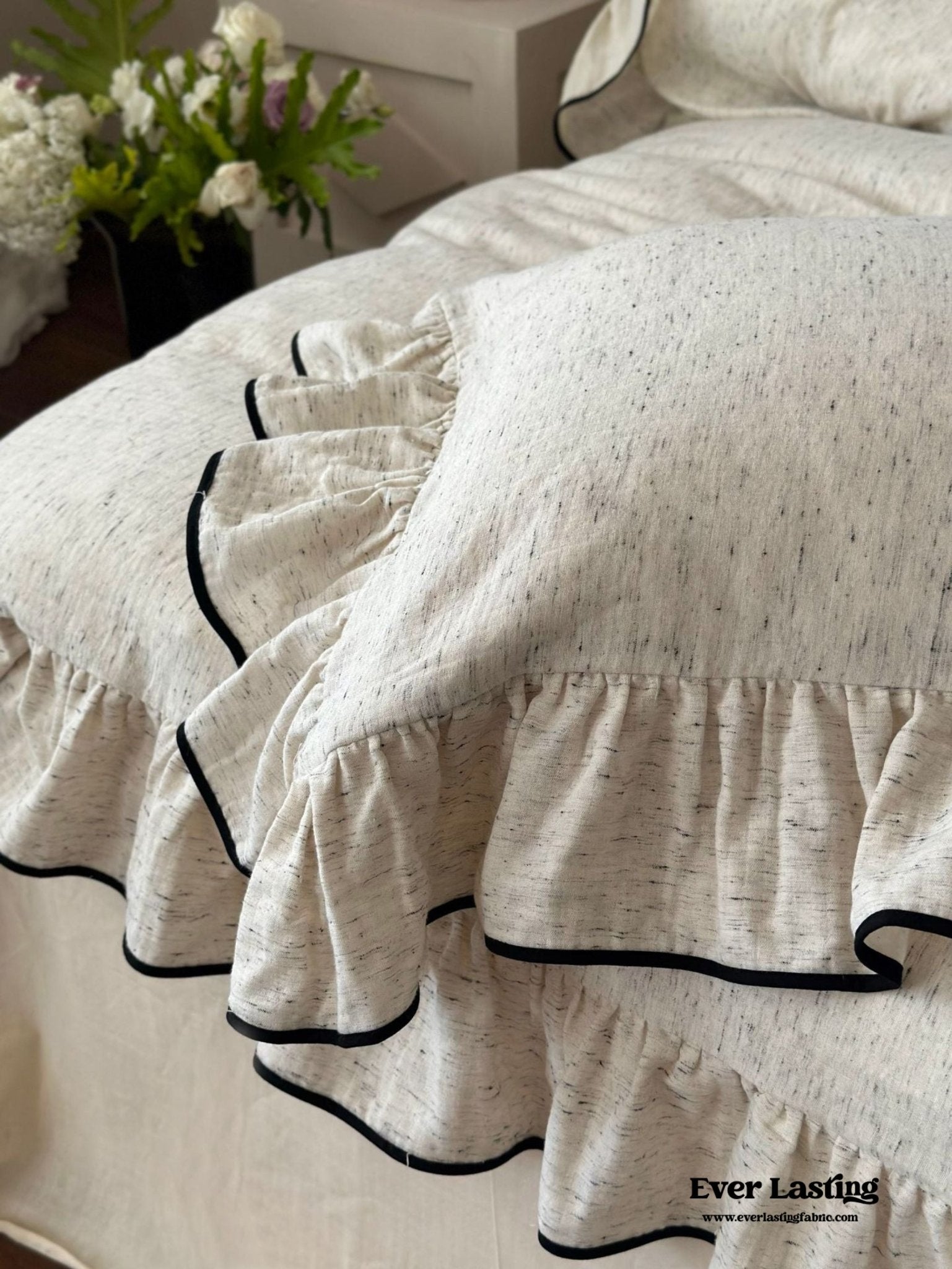Élise French Vintage Ruffled Double Gauze Bedding Set - Ever Lasting