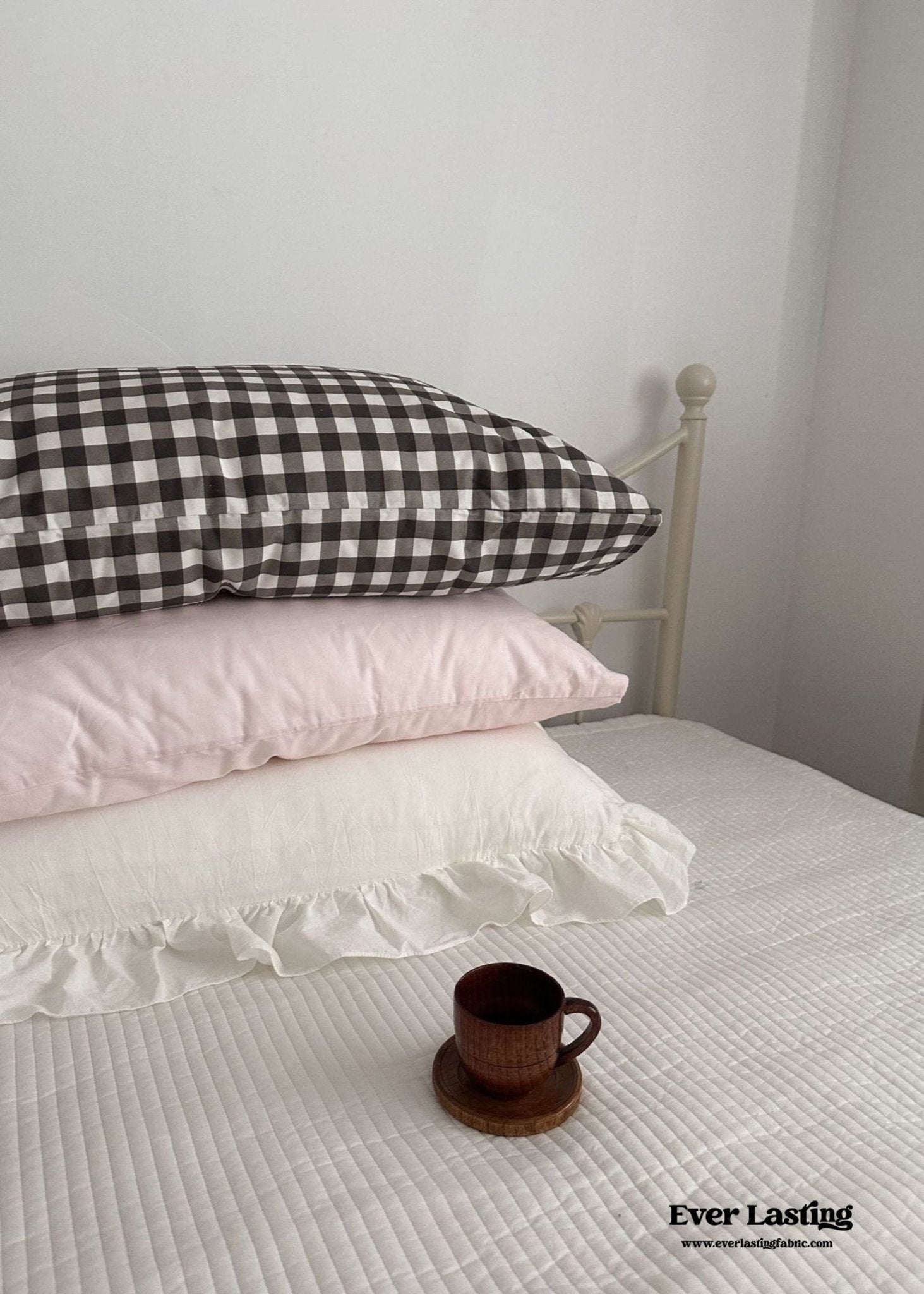 Ella Pure Cotton Pillowcases / Brown - Ever Lasting