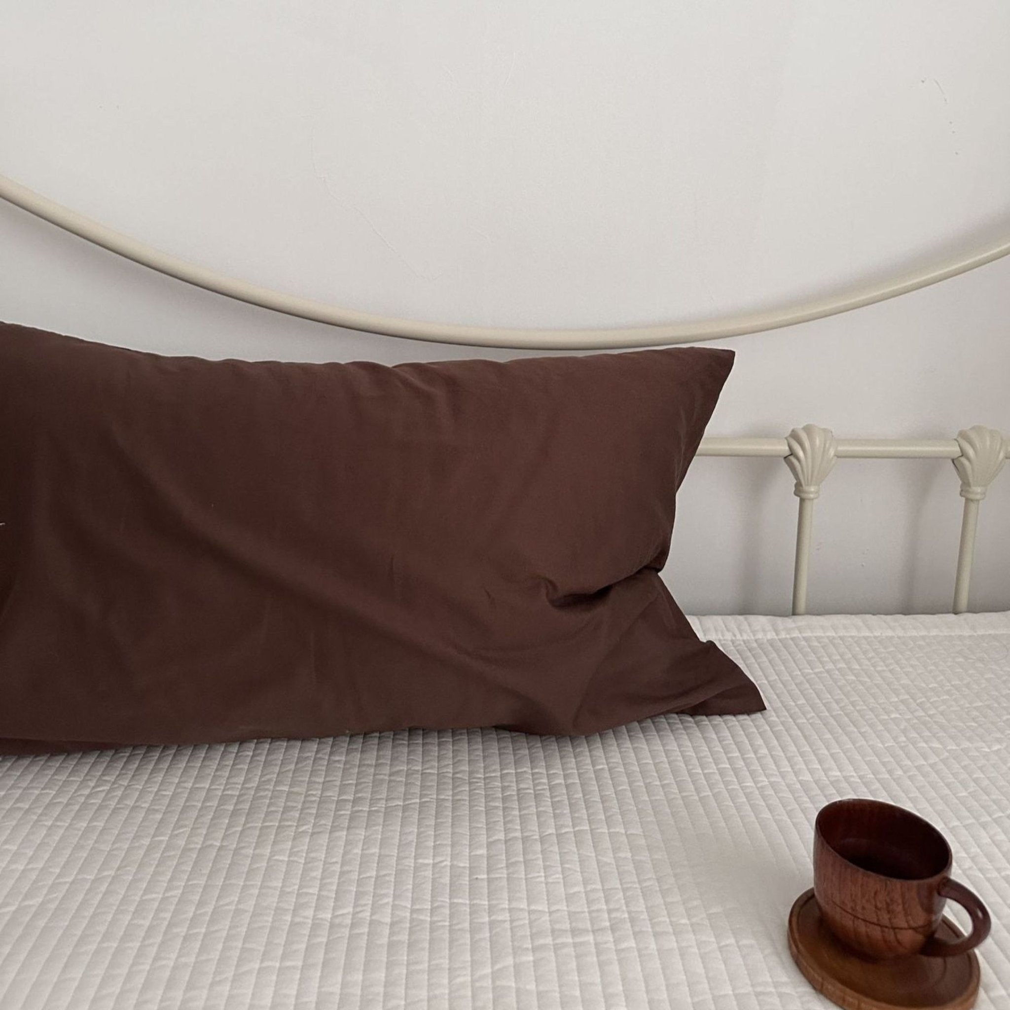 Ella Pure Cotton Pillowcases / Brown - Ever Lasting