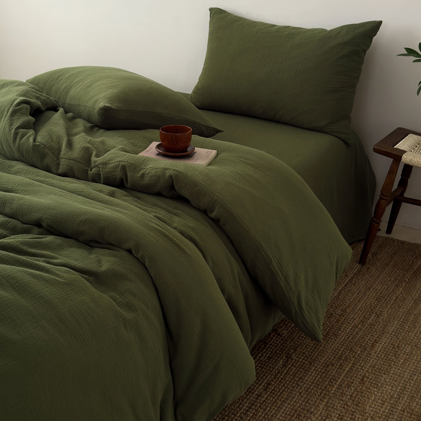 - Ever Lasting - Elliot Pure Cotton Bedding Set / Green - Bedding Set - Ever Lasting