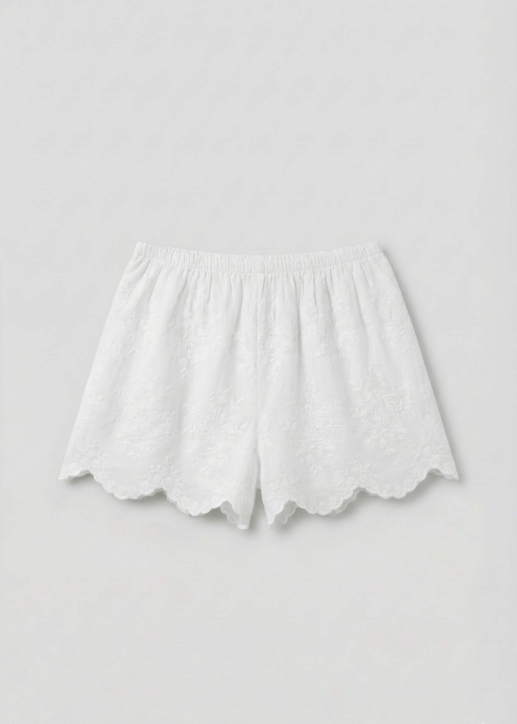 - Ever Lasting - Elodie Embroidered Cotton Gauze PJ Set / White - Pajamas - Ever Lasting