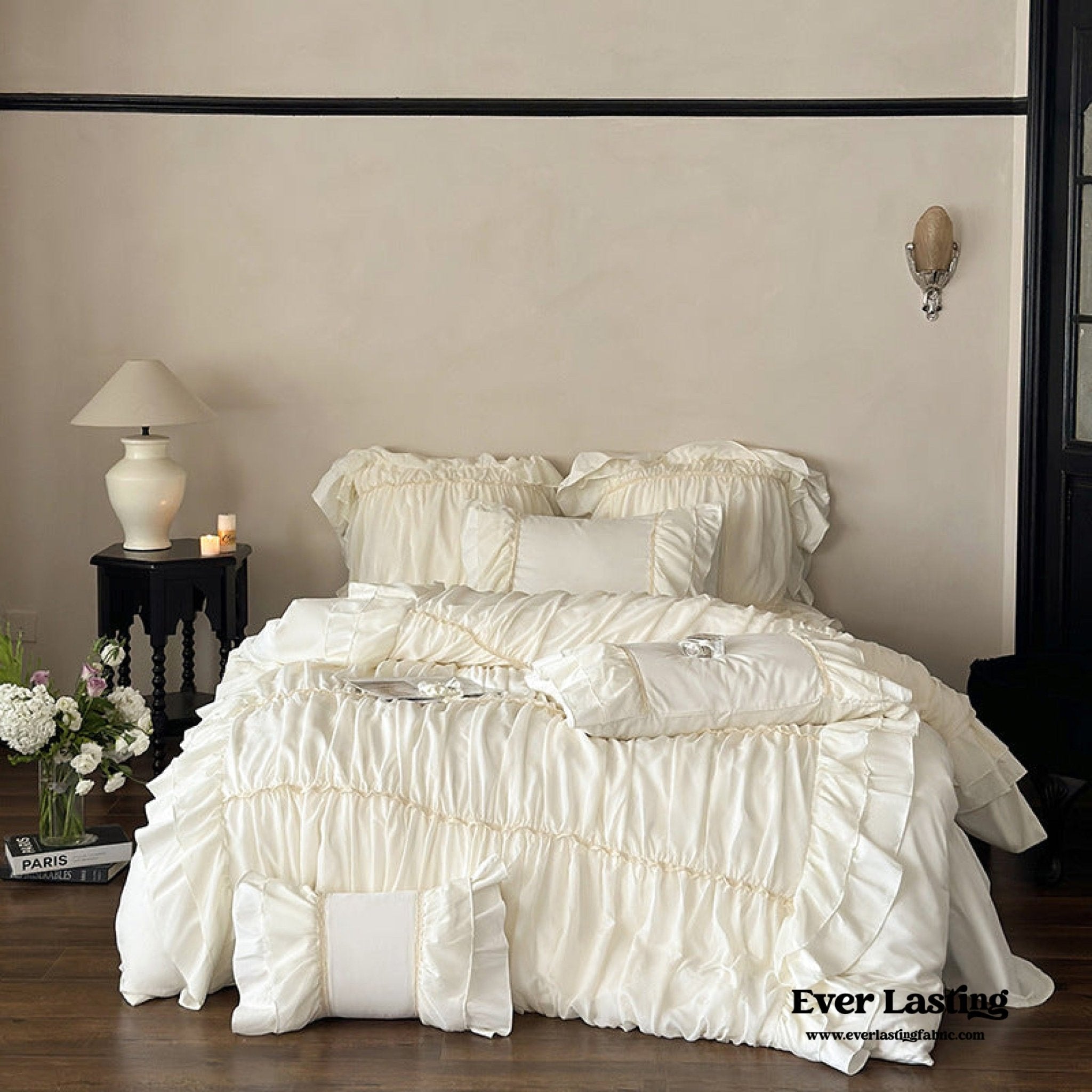 Élodie Silky Coquette Ruffled Bedding Bundle - Ever Lasting