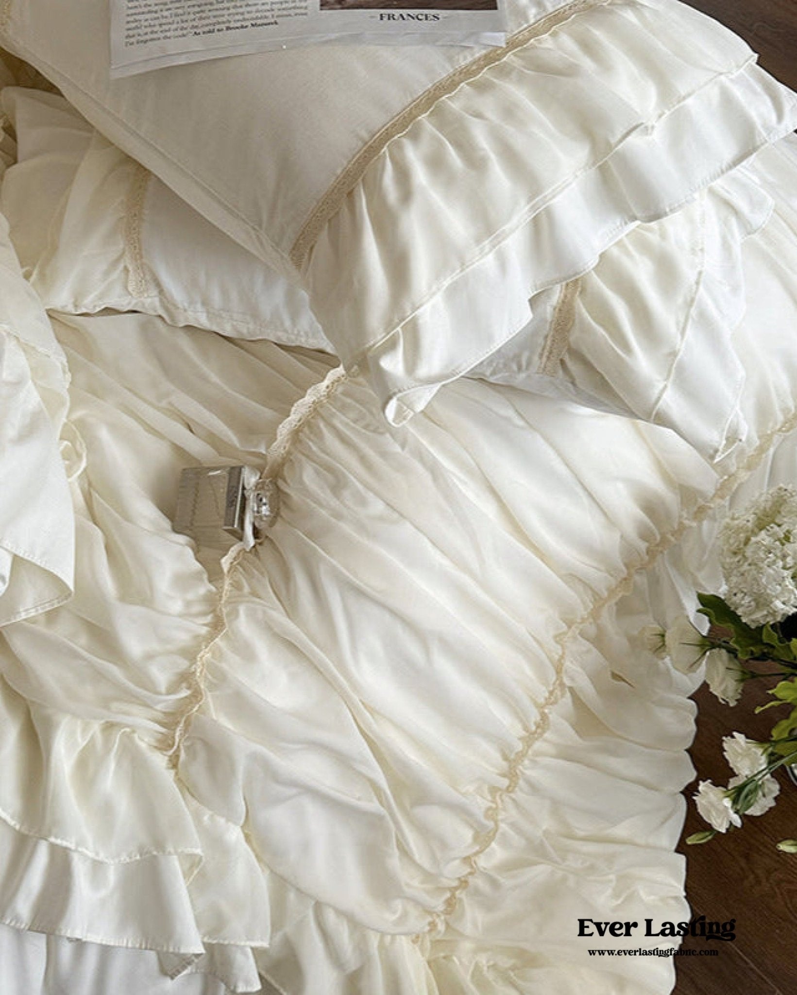 Élodie Silky Coquette Ruffled Bedding Bundle - Ever Lasting