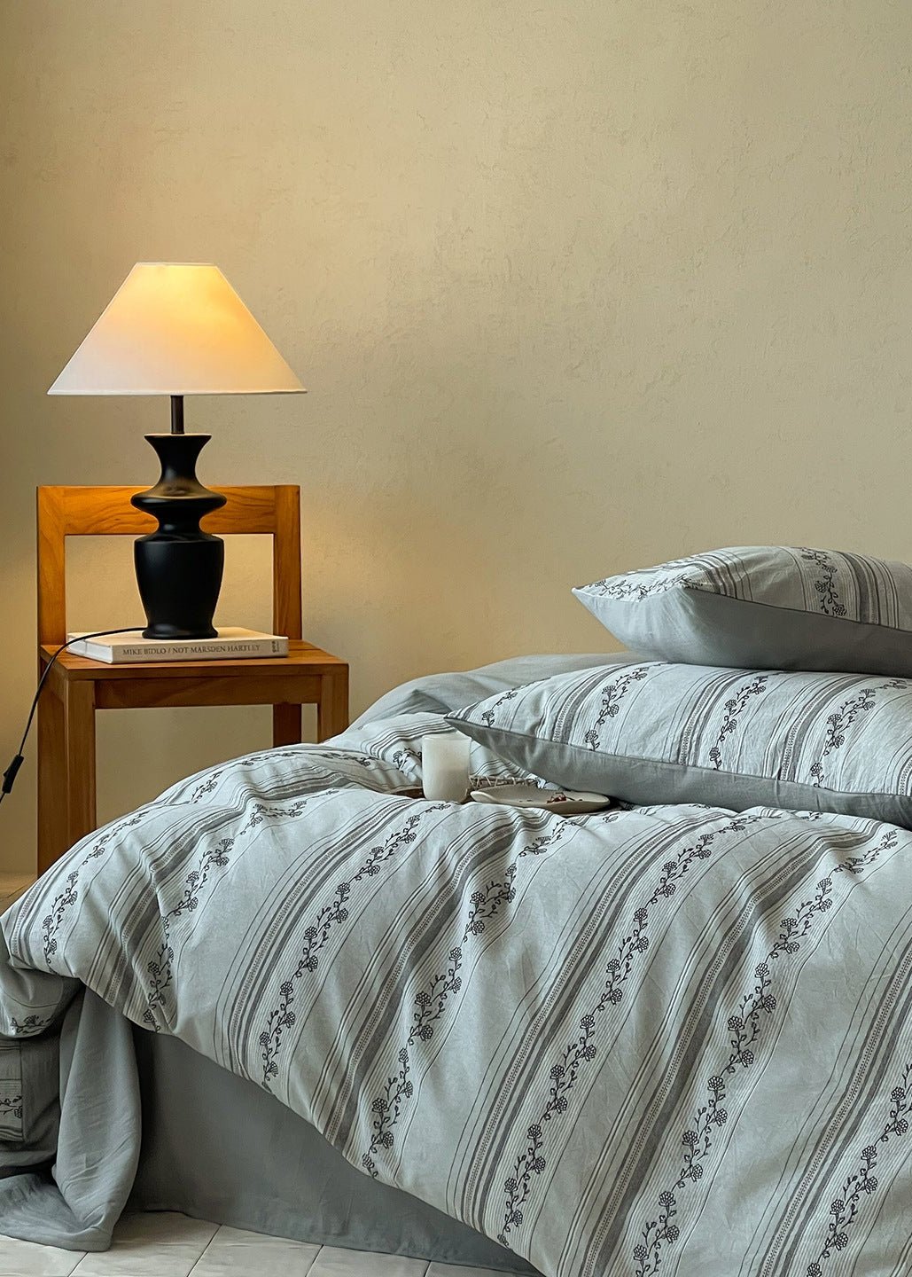 -Ever Lasting - Eloise Jacquard Bedding Set / Beige -Bedding Set -Ever Lasting