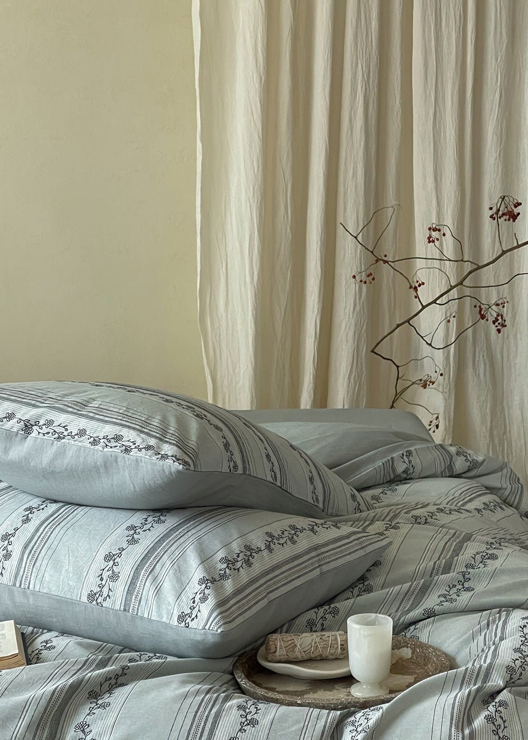 -Ever Lasting - Eloise Jacquard Bedding Set / Beige -Bedding Set -Ever Lasting