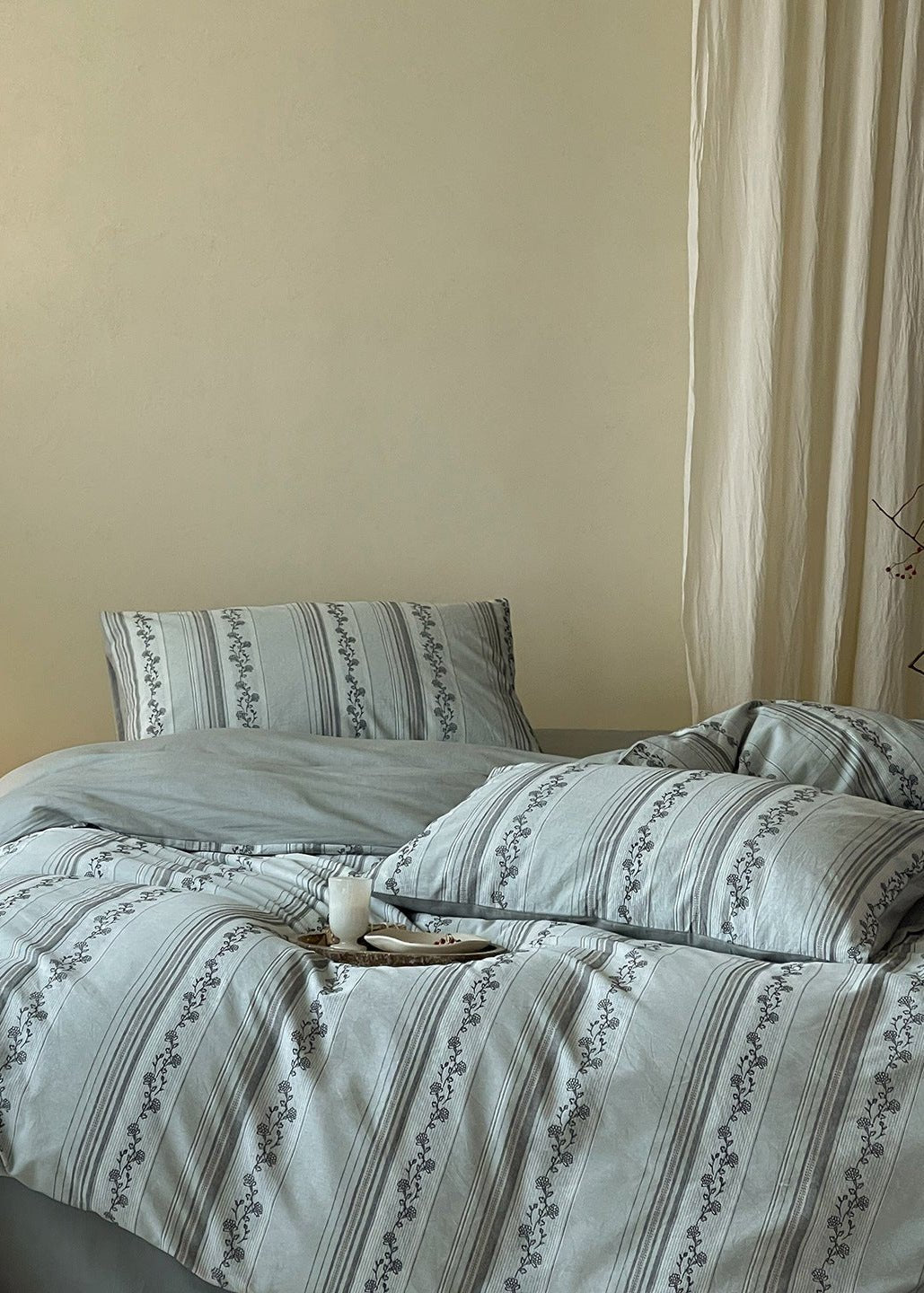 -Ever Lasting - Eloise Jacquard Bedding Set / Beige -Bedding Set -Ever Lasting
