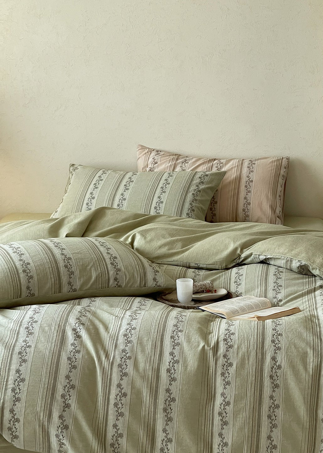 -Ever Lasting - Eloise Jacquard Bedding Set / Beige -Bedding Set -Ever Lasting