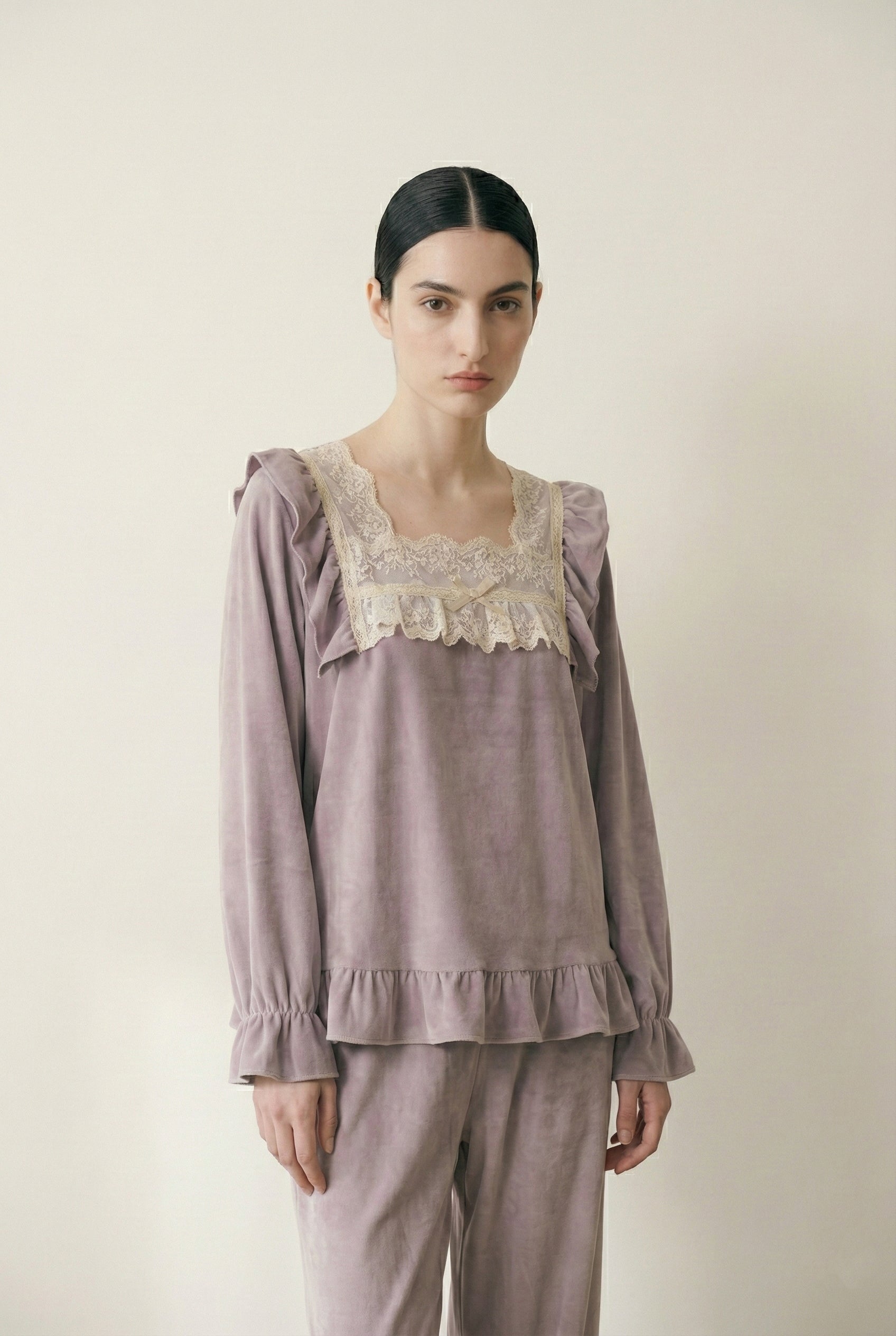 - Ever Lasting - Eloria Velvet Pajama Set / Purple - Pajamas - Ever Lasting