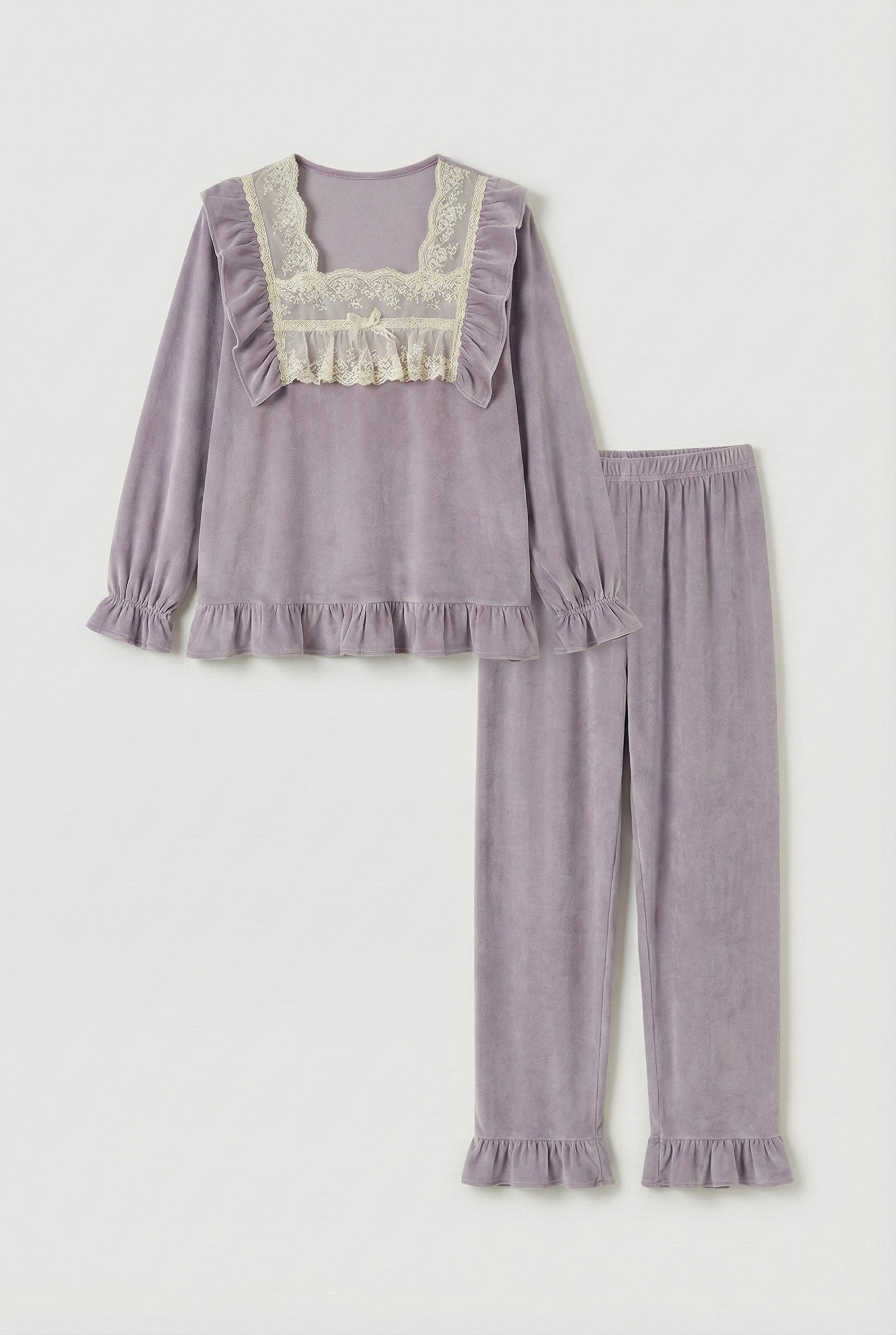 - Ever Lasting - Eloria Velvet Pajama Set / Purple - Pajamas - Ever Lasting