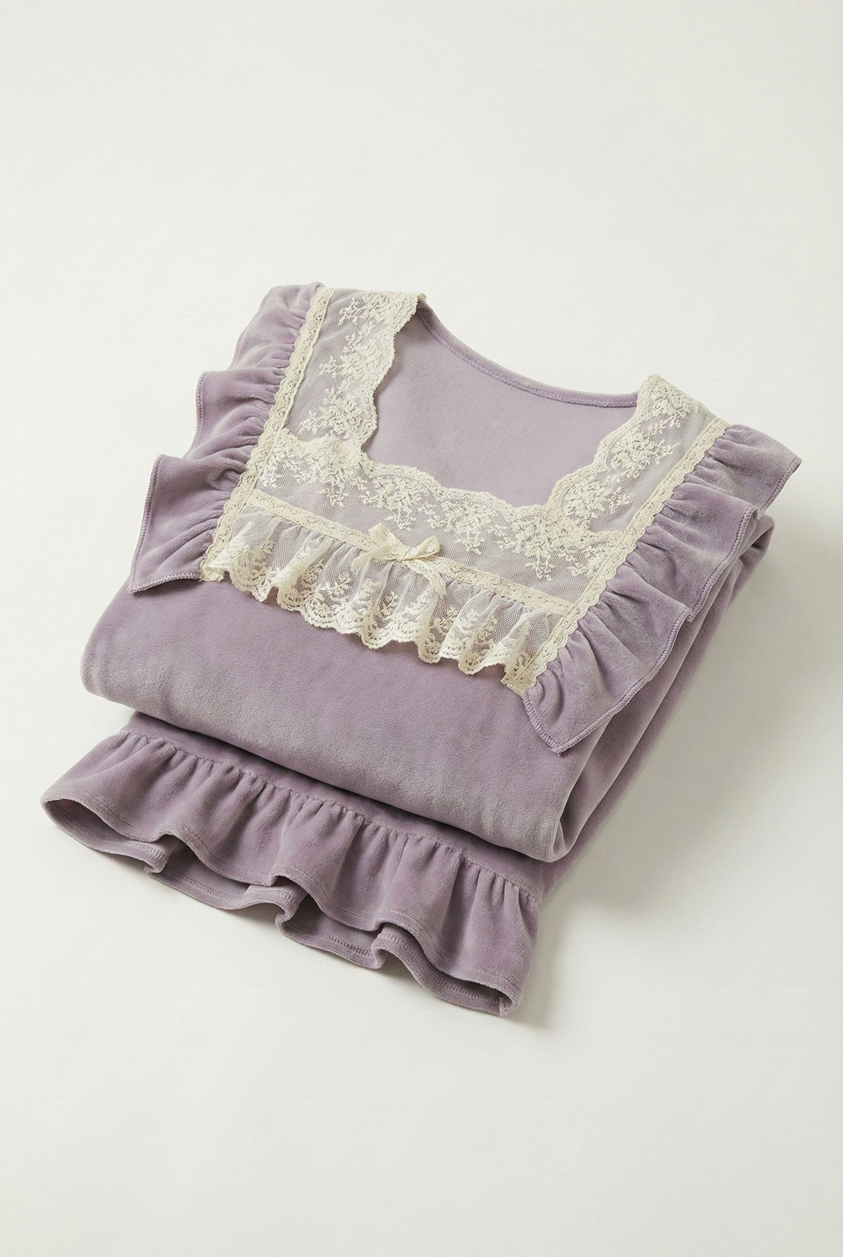 - Ever Lasting - Eloria Velvet Pajama Set / Purple - Pajamas - Ever Lasting