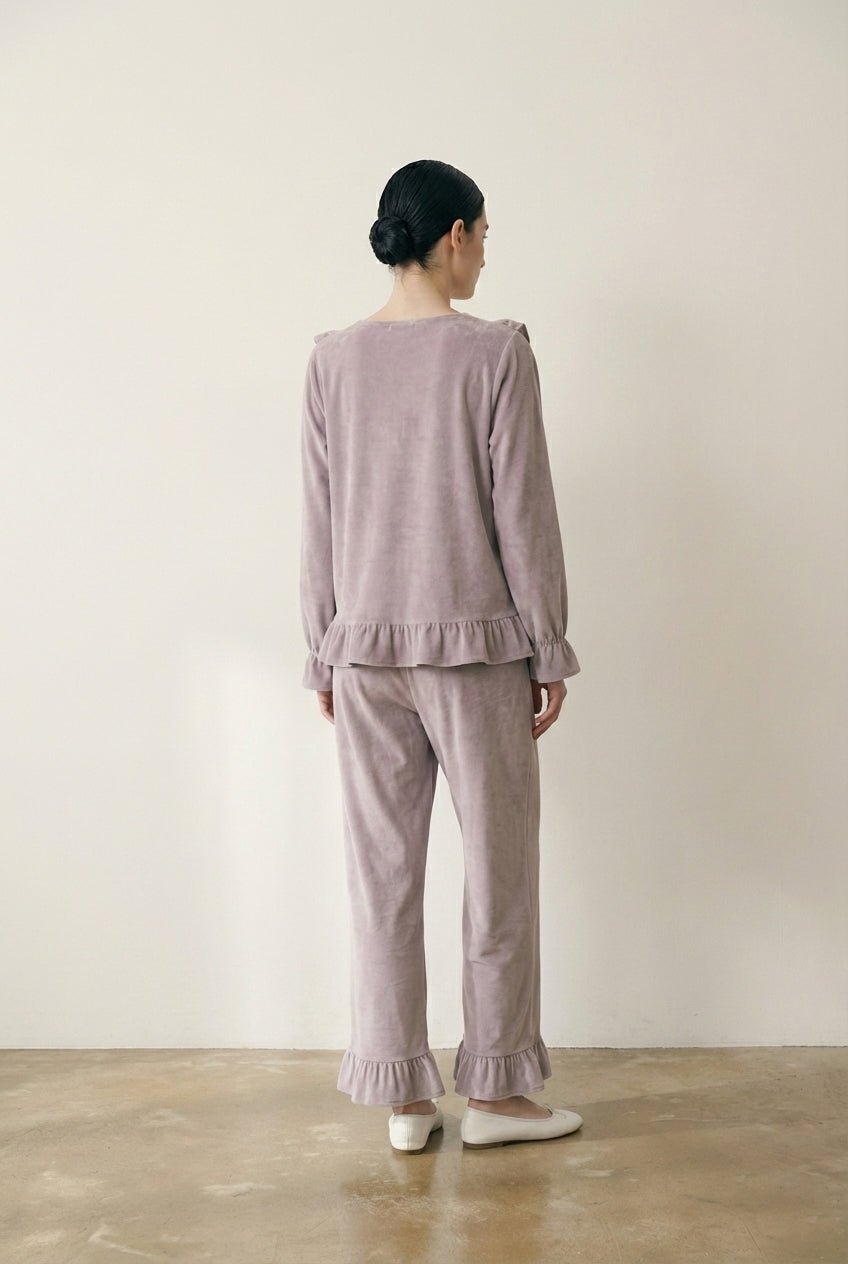 - Ever Lasting - Eloria Velvet Pajama Set / Purple - Pajamas - Ever Lasting