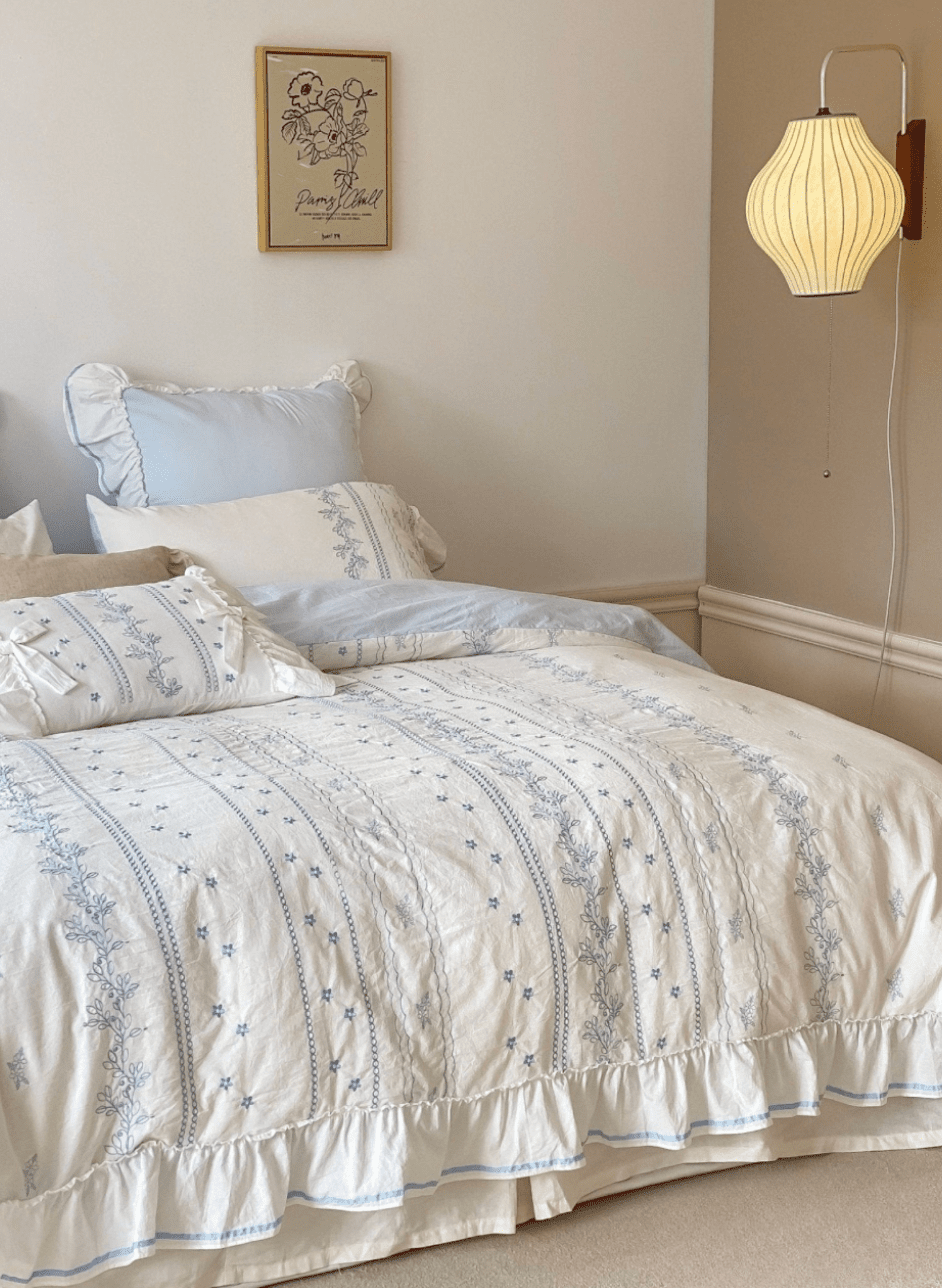 - Ever Lasting - Embroidered French Lace Ruffle Duvet Cover (Nordstrom) - Duvet Cover - Ever Lasting