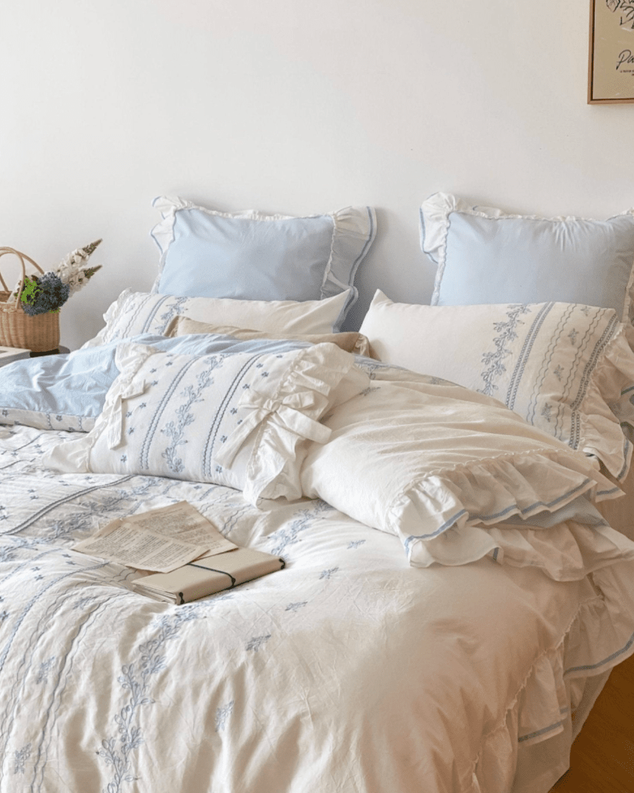 - Ever Lasting - Embroidered French Lace Ruffle Duvet Cover (Nordstrom) - Duvet Cover - Ever Lasting