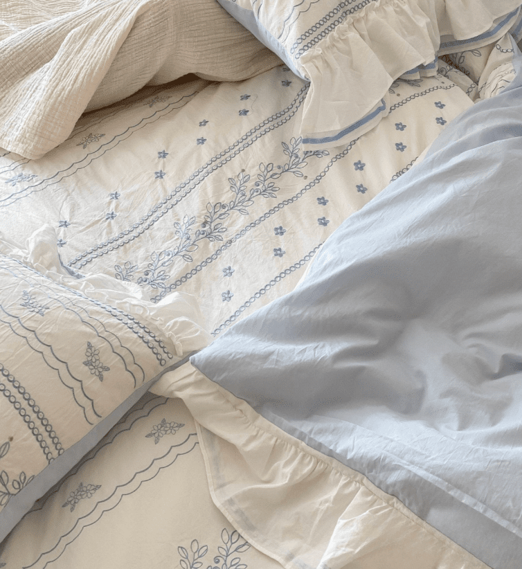 - Ever Lasting - Embroidered French Lace Ruffle Duvet Cover (Nordstrom) - Duvet Cover - Ever Lasting