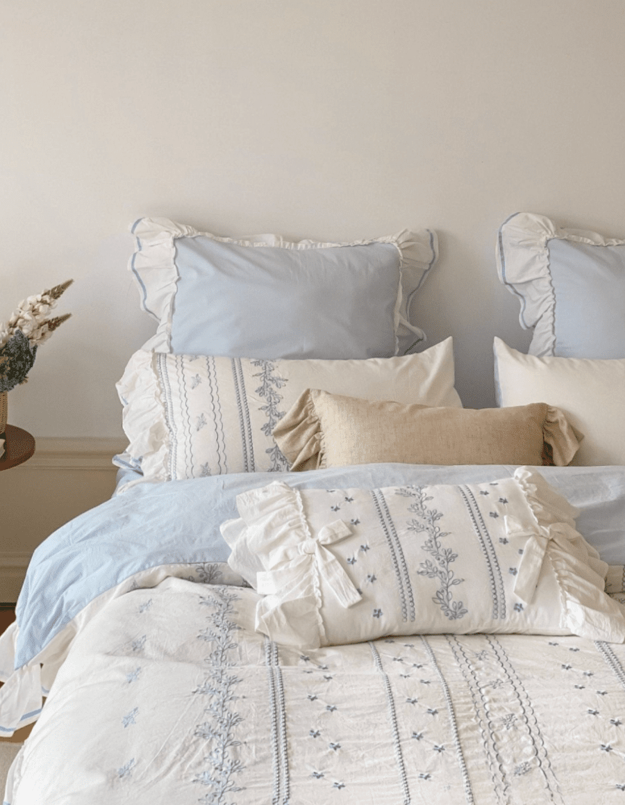 - Ever Lasting - Embroidered French Lace Ruffle Duvet Cover (Nordstrom) - Duvet Cover - Ever Lasting