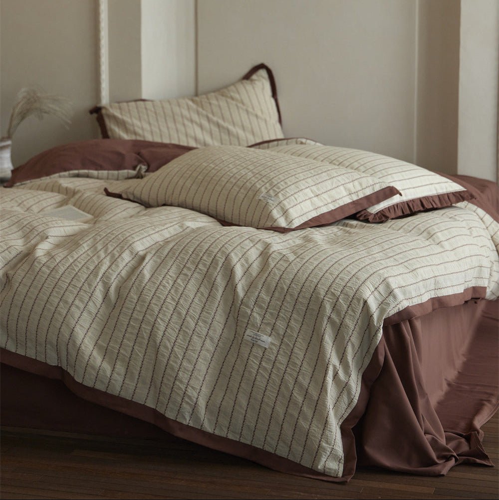 - Ever Lasting - Emery Jacquard Bedding Set / Green - Bedding Set - Ever Lasting