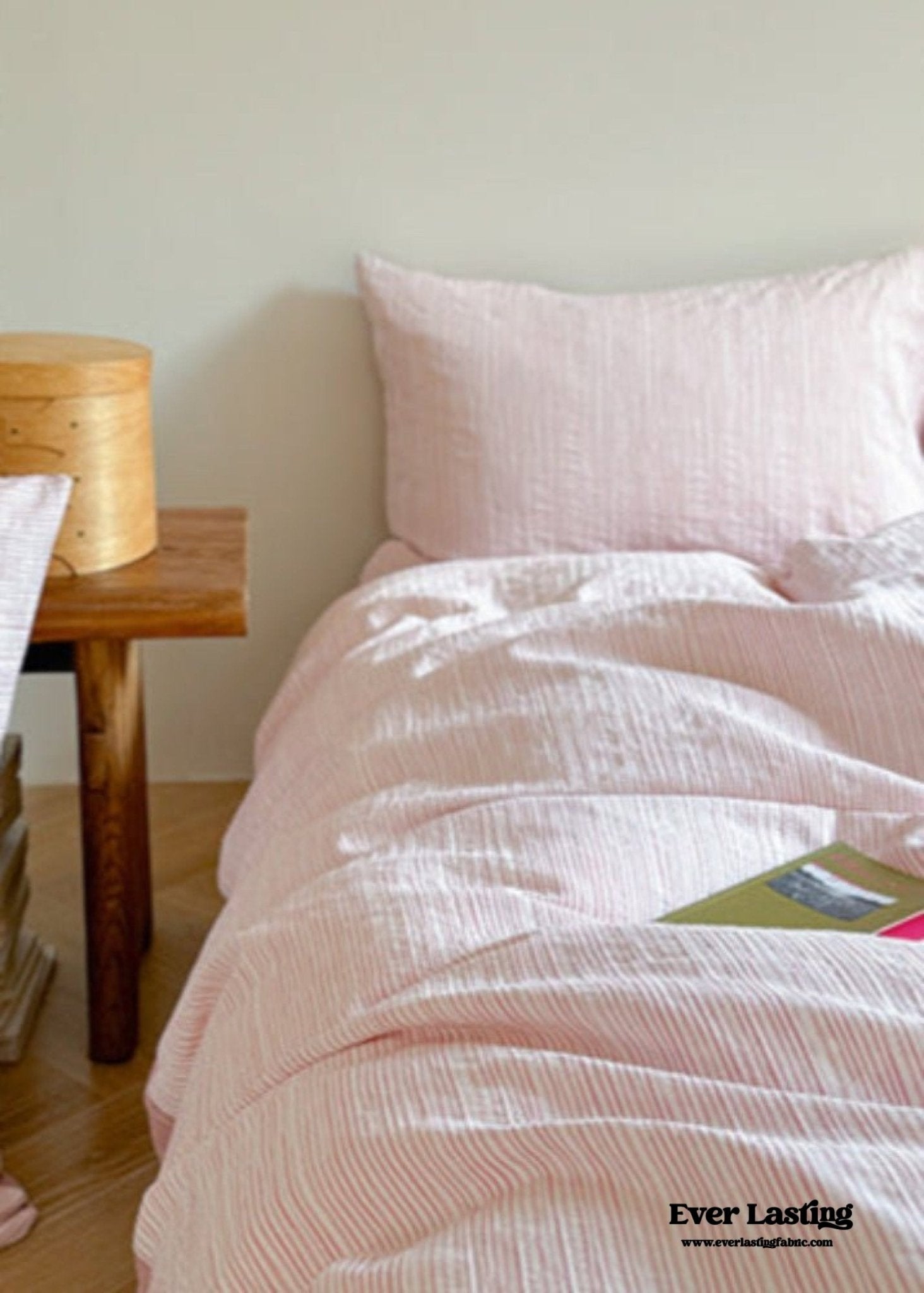 Emma Duo Striped Jacquard Bedding Set / Cream - Ever Lasting