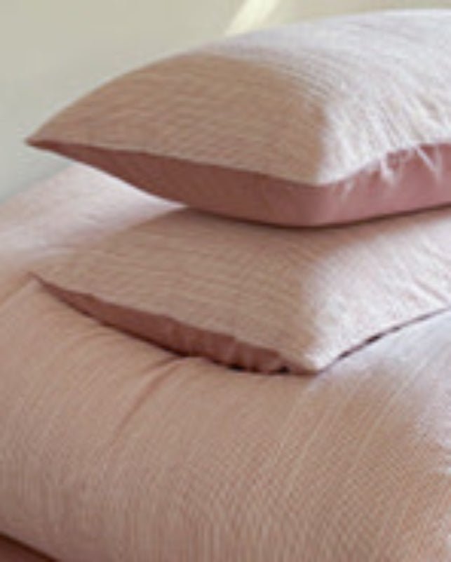 Emma Duo Striped Jacquard Bedding Set / Light Pink - Ever Lasting