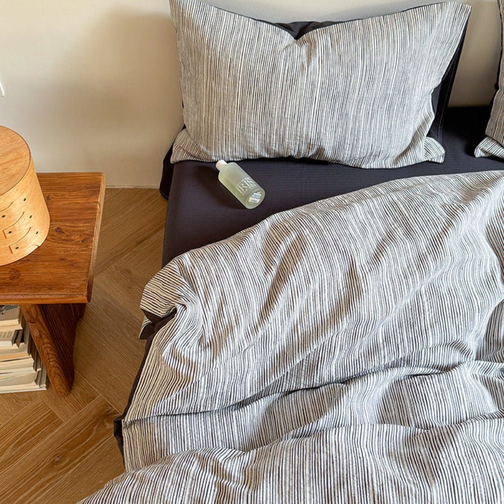 Emma Duo Striped Jacquard Bedding Set / Light Pink - Ever Lasting