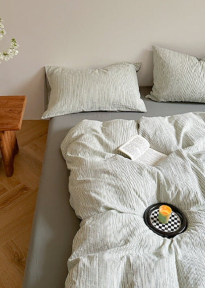 Emma Duo Striped Jacquard Bedding Set / Light Pink - Ever Lasting