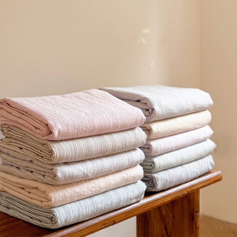 Emma Duo Striped Jacquard Bedding Set / Light Pink - Ever Lasting