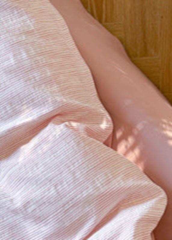 Emma Duo Striped Jacquard Bedding Set / Light Pink - Ever Lasting