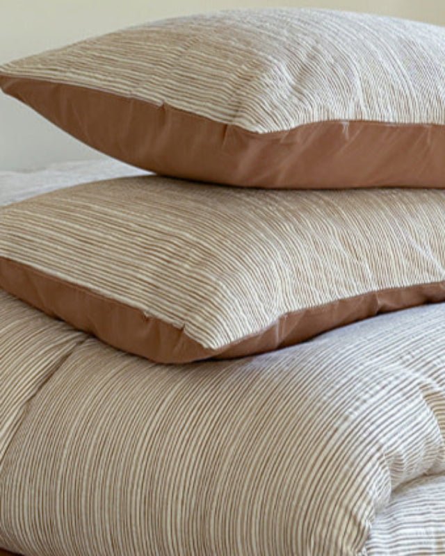 Emma Duo Striped Jacquard Bedding Set / Light Pink - Ever Lasting